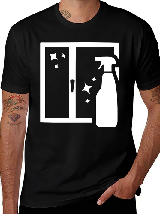 Cleaning Window T-Shirt - Funny Janitor Tee