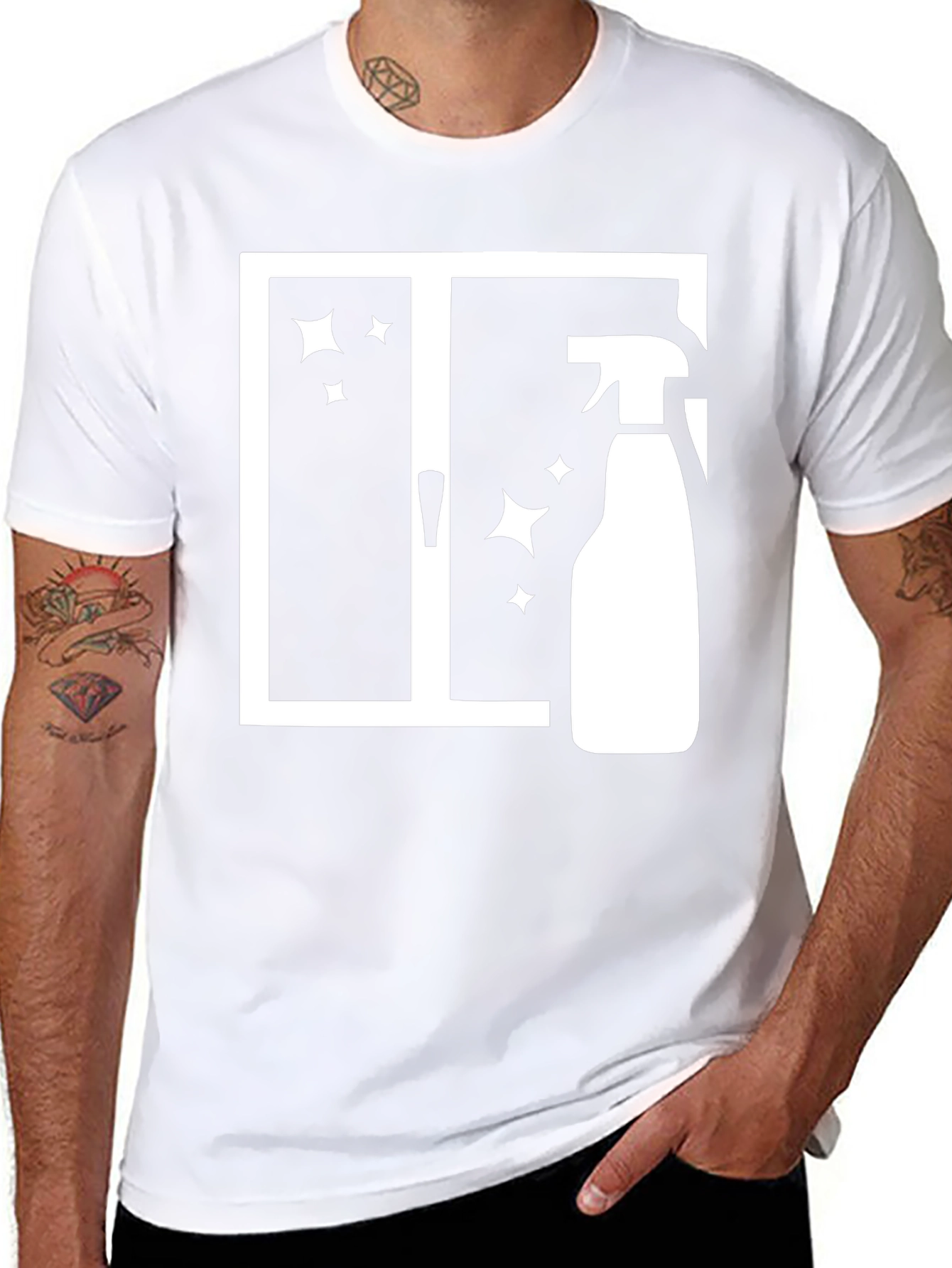 Cleaning Window T-Shirt - Funny Janitor Tee