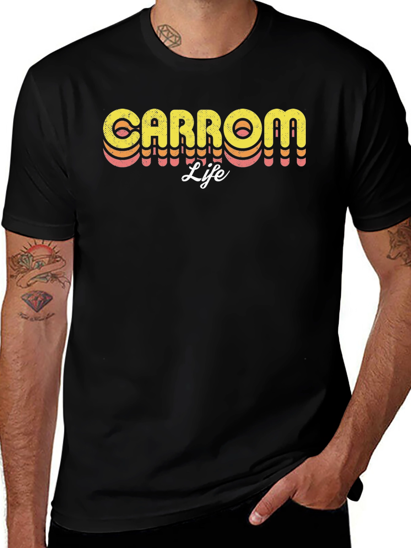 Carrom Life Retro Style Graphic Tee