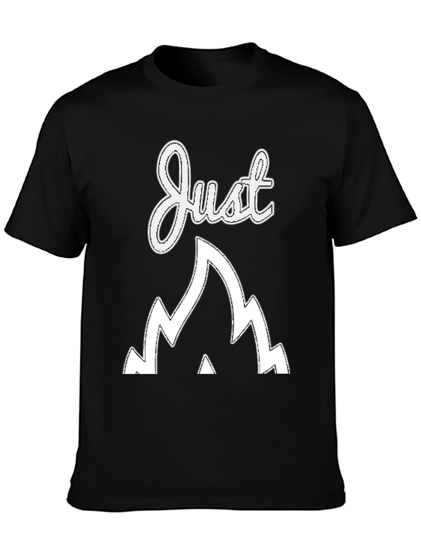 Just Go Mountain Graphic Tee - Black