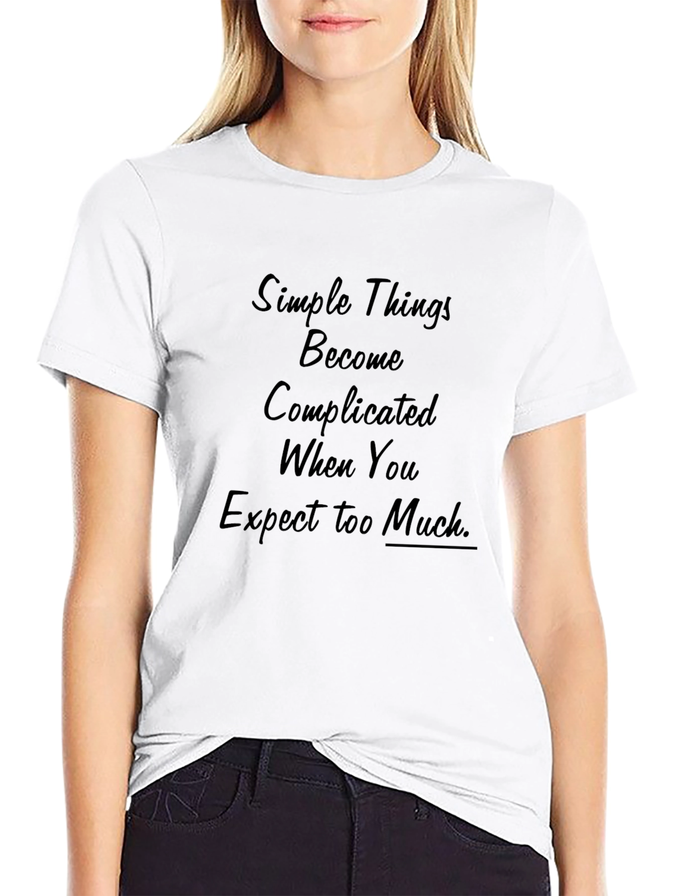 Simple Things Quote Black Tee