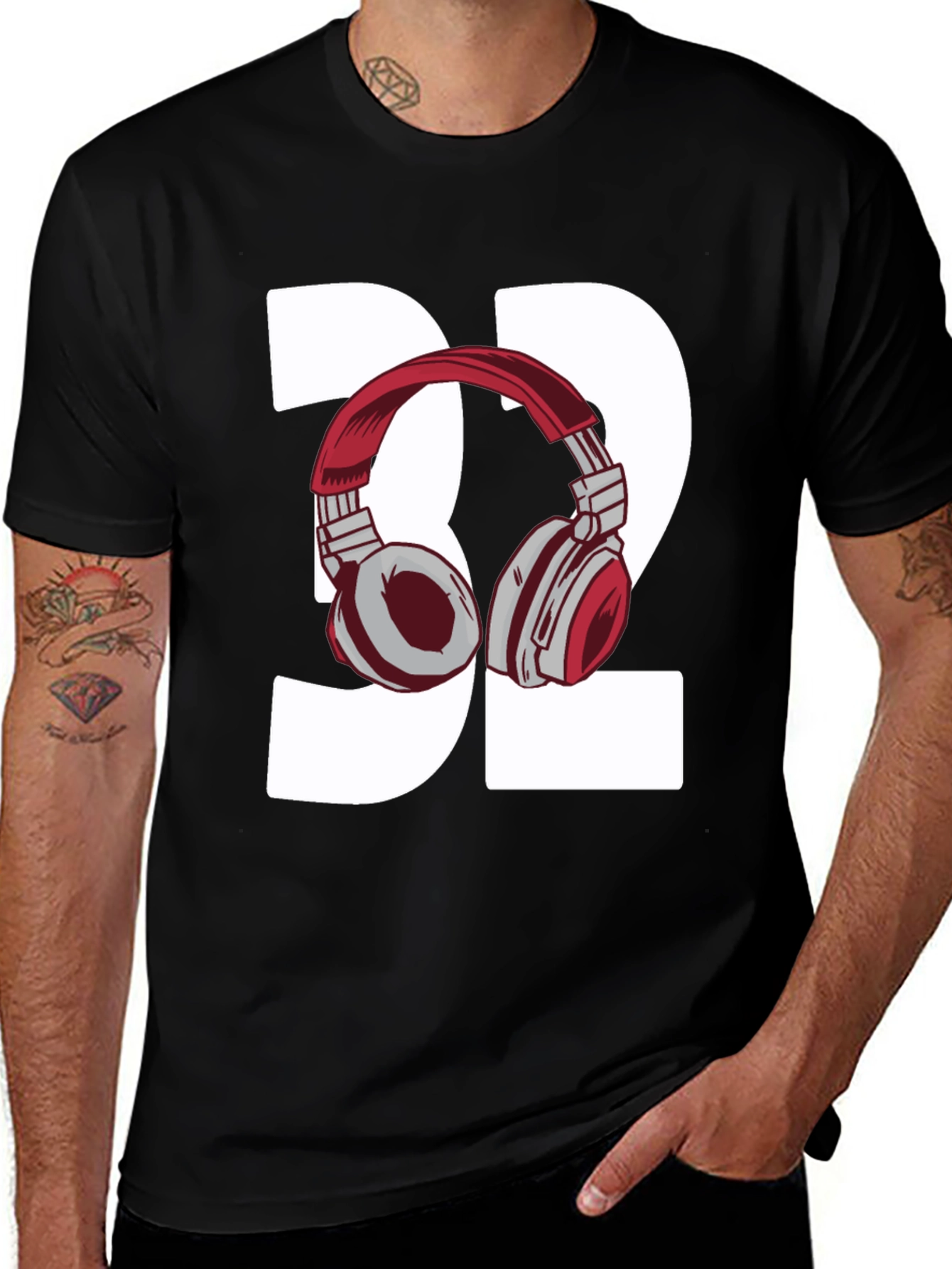 DJ T-Shirt 32 Headphones Design