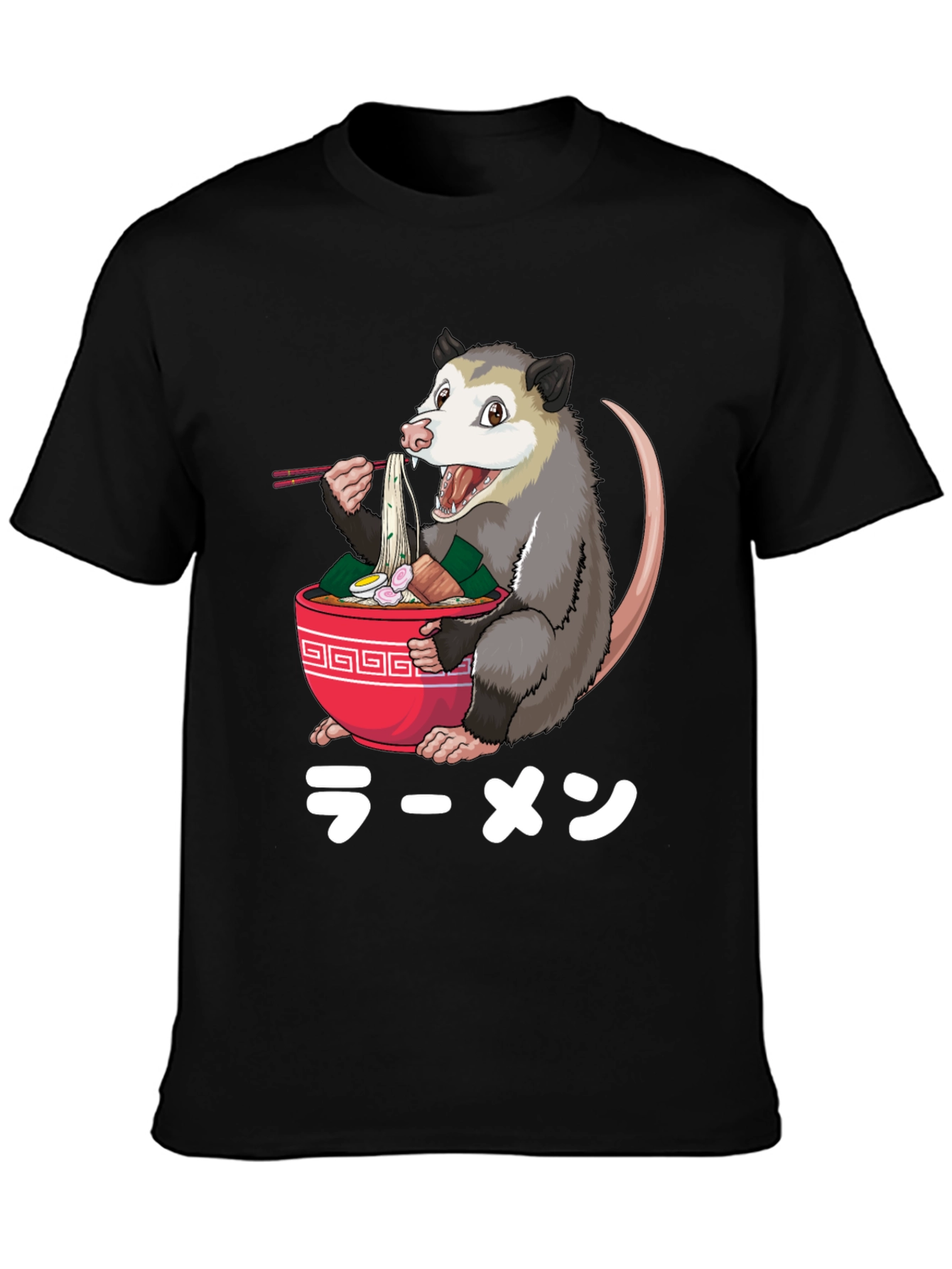 Opossum Ramen T-Shirt - Unique Graphic Tee