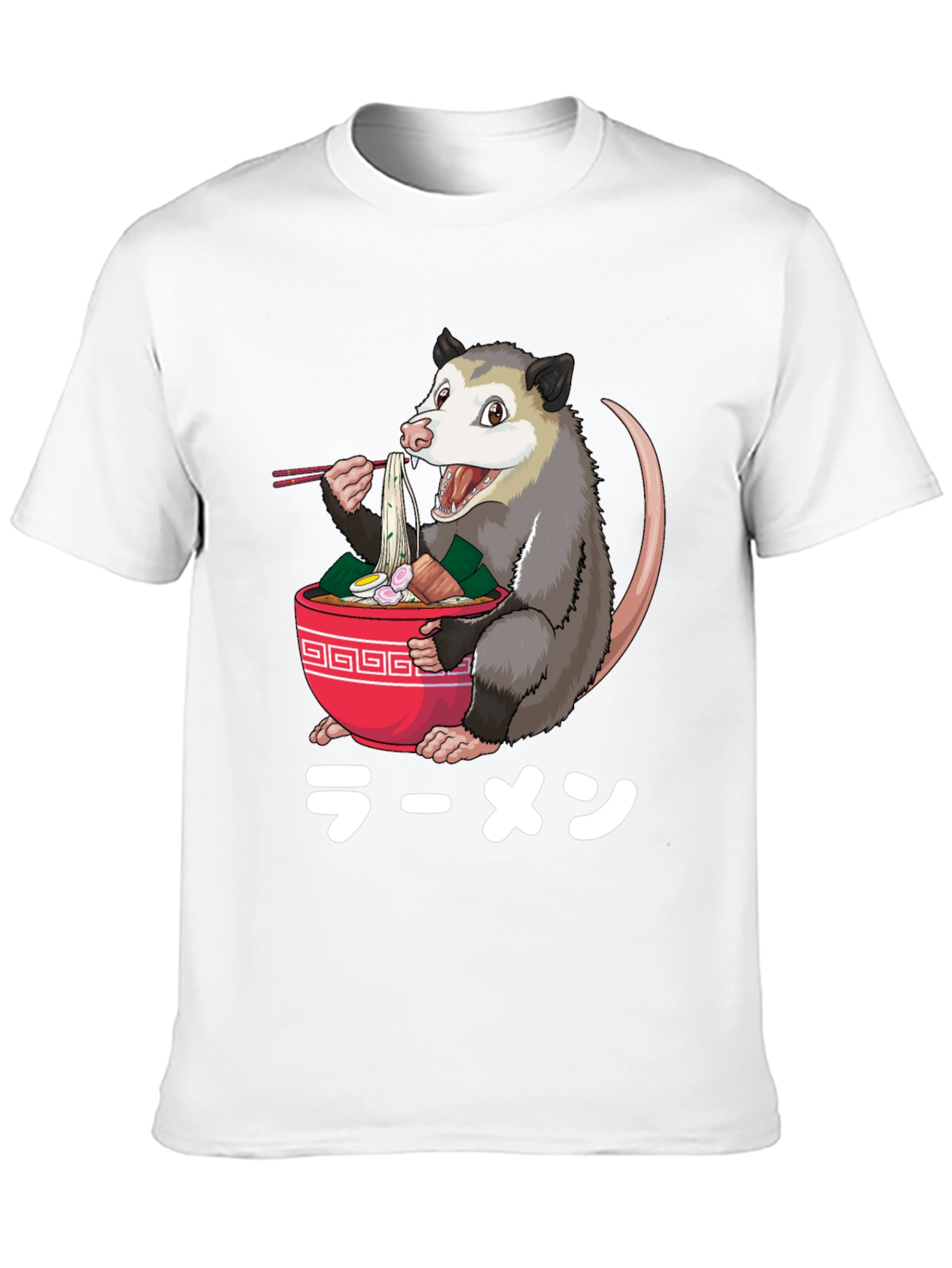 Opossum Ramen T-Shirt - Unique Graphic Tee
