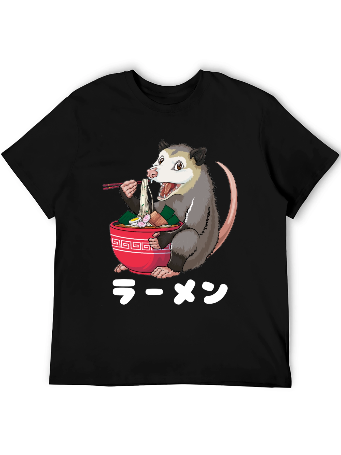 Opossum Ramen T-Shirt - Unique Graphic Tee