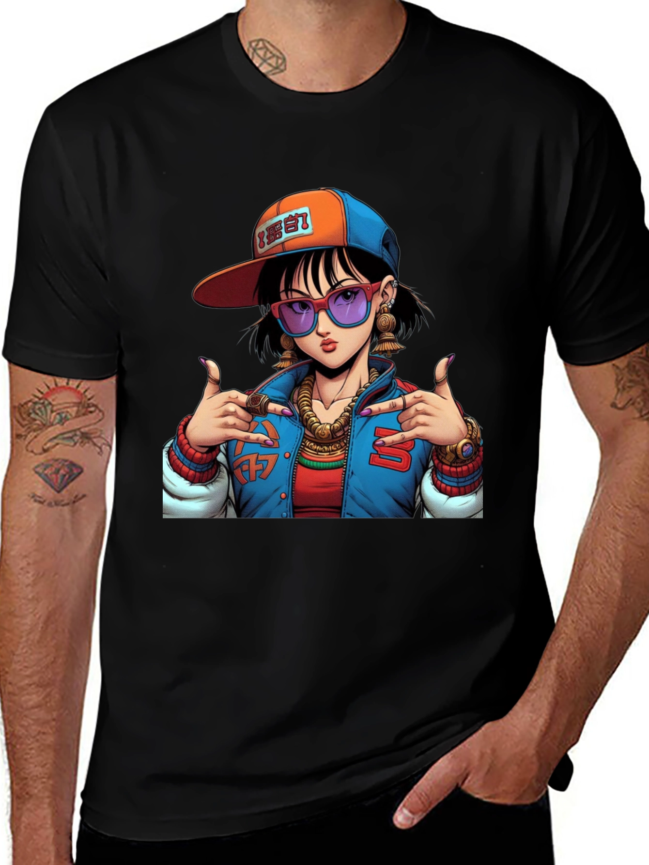 Cool Graphic Tee - Anime Girl