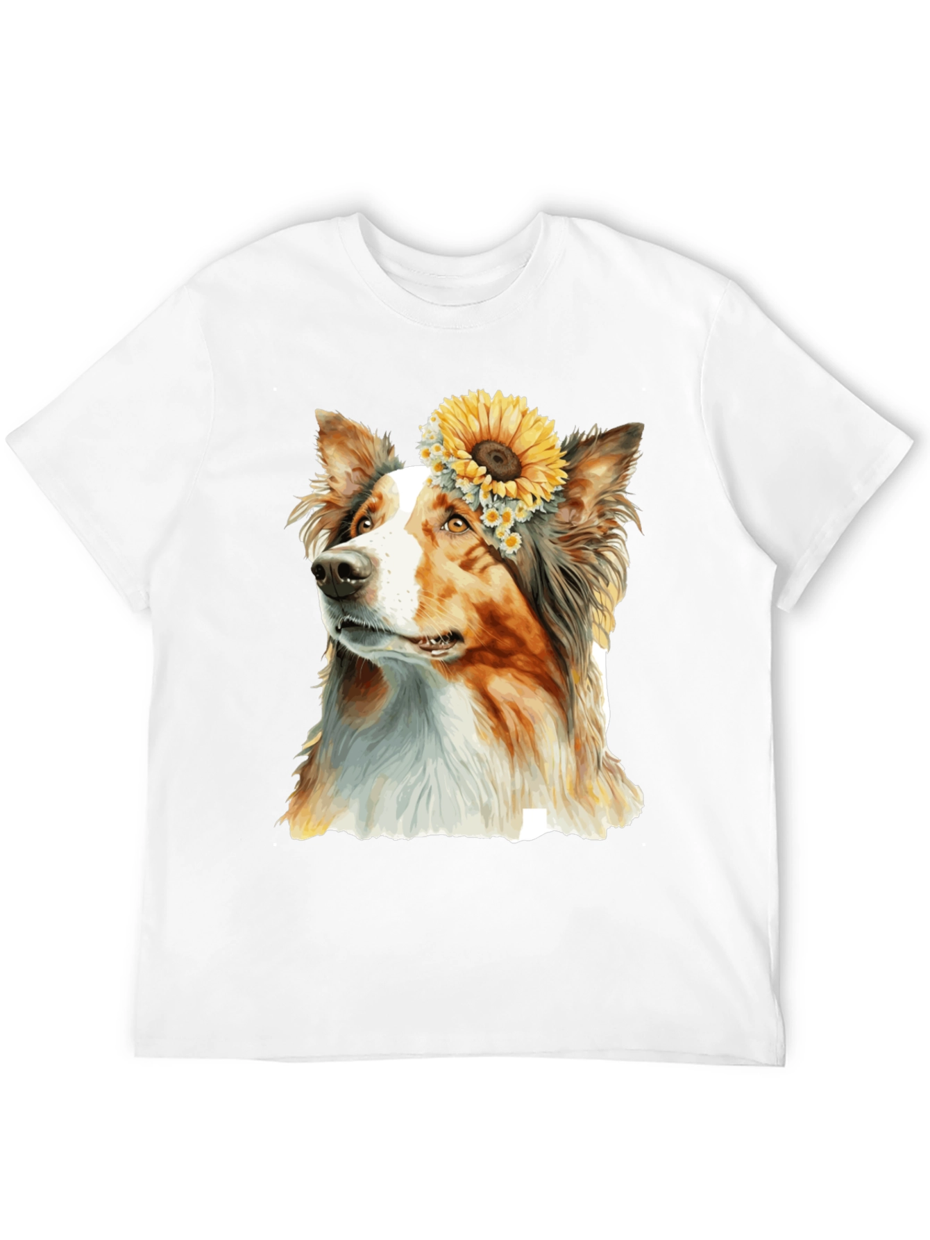 Dog Sunflower Crown T-Shirt