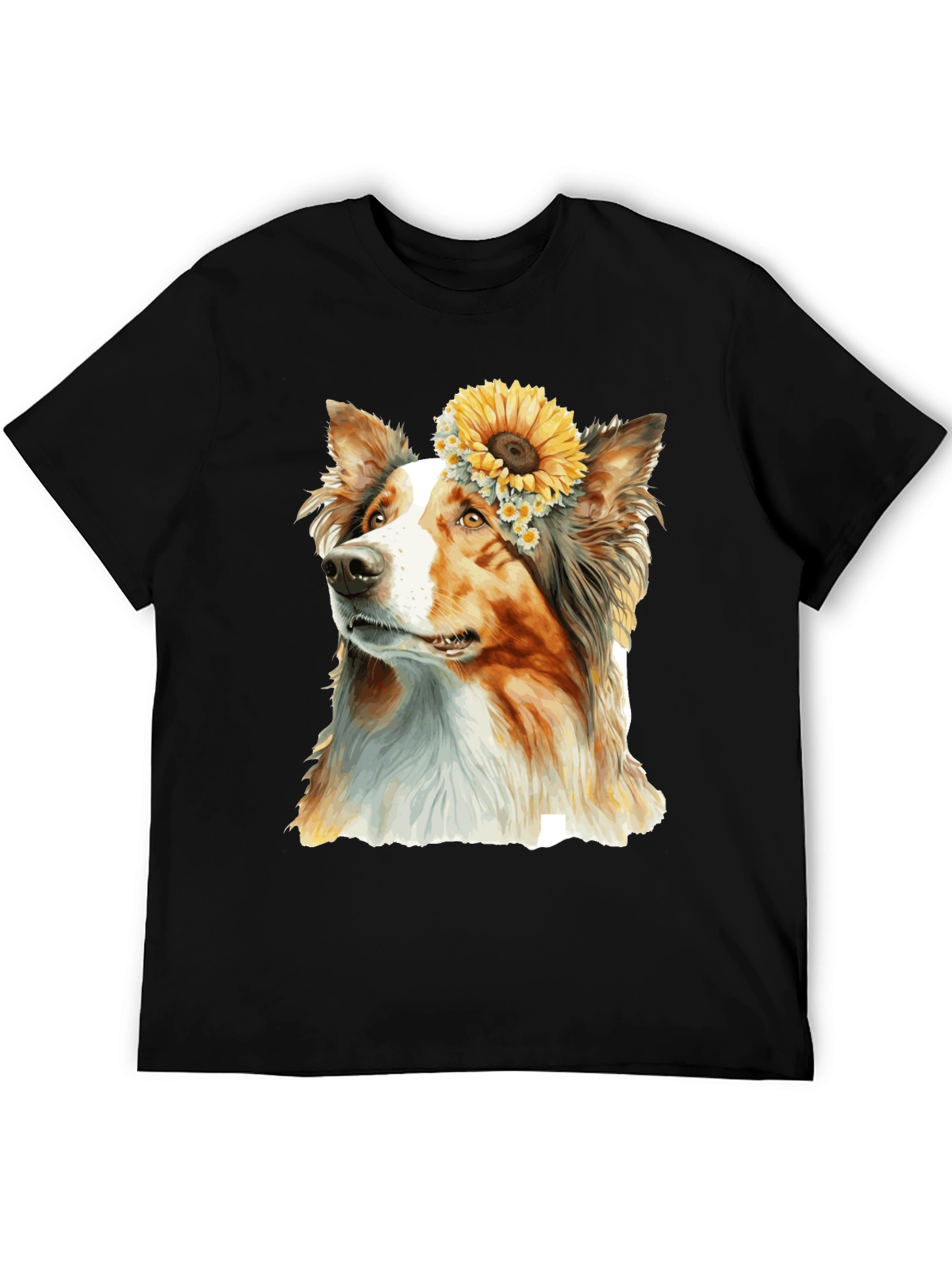 Dog Sunflower Crown T-Shirt