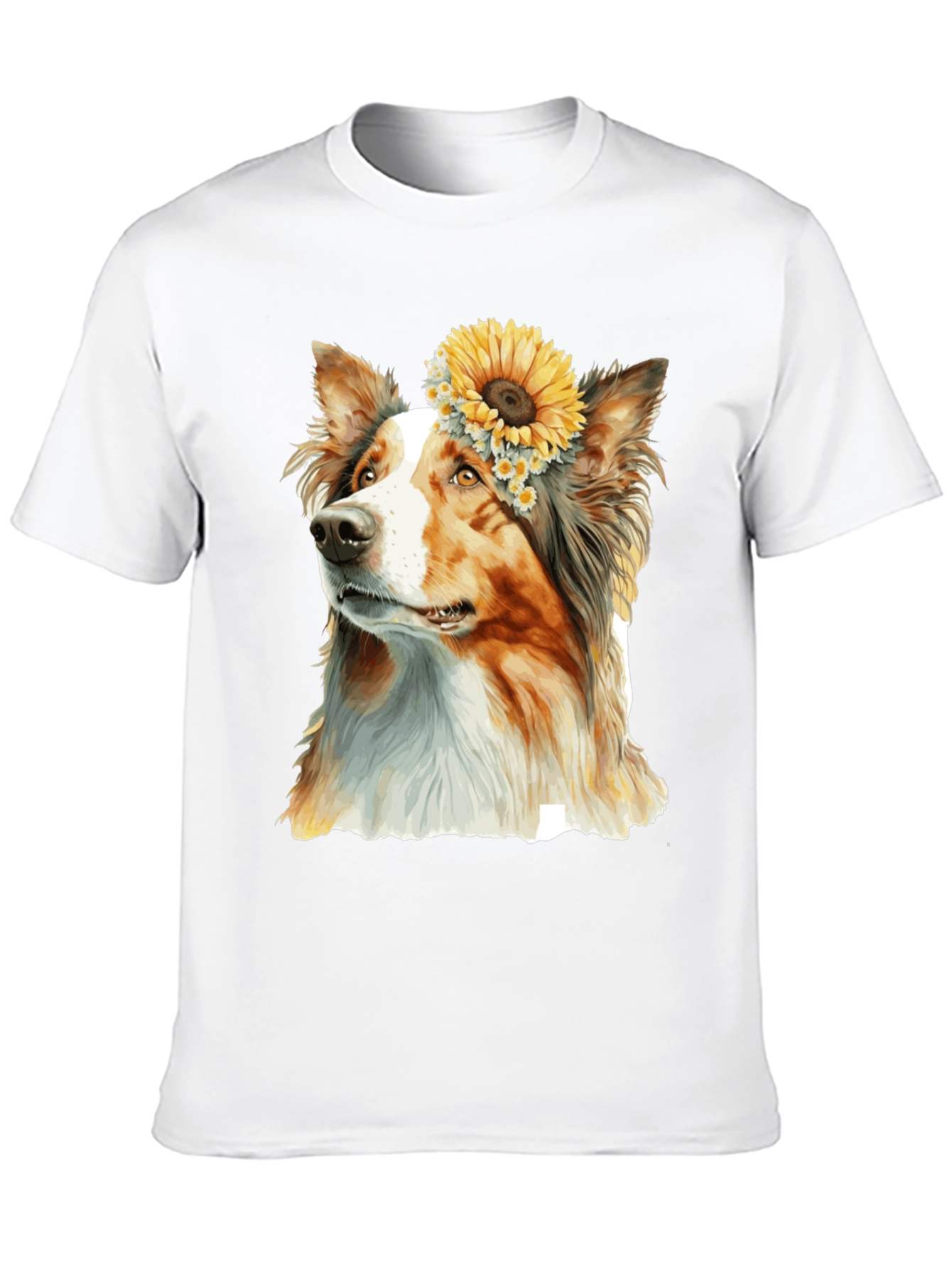 Dog Sunflower Crown T-Shirt