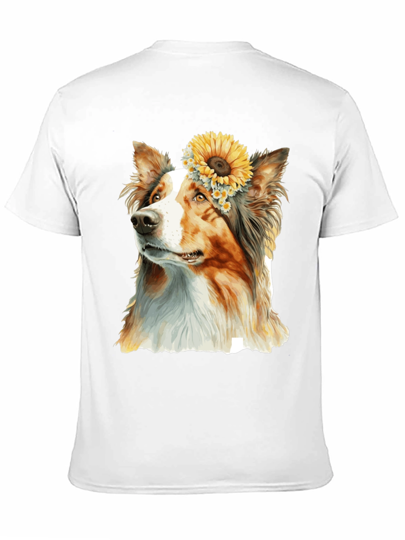 Dog Sunflower Crown T-Shirt