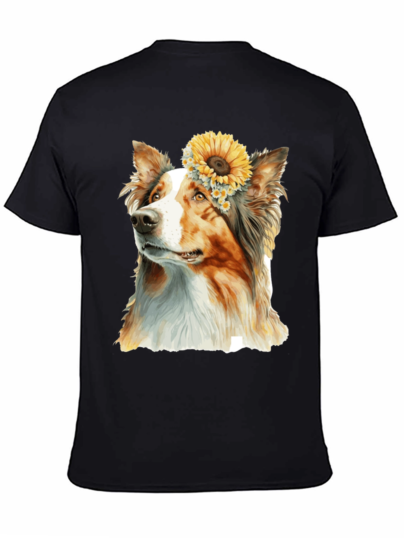 Dog Sunflower Crown T-Shirt