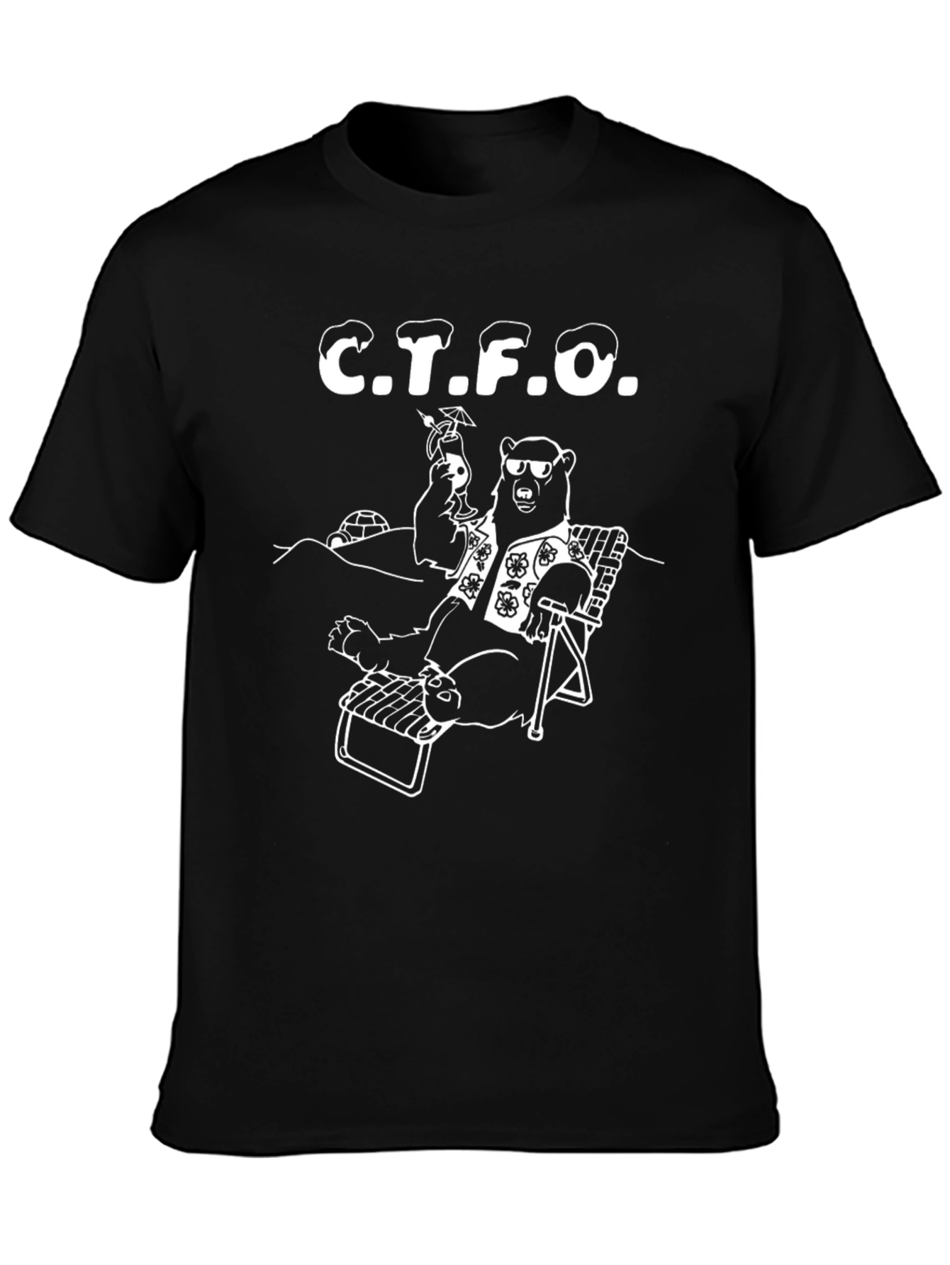 CTFO Bear T-Shirt - Relaxed Tropical Vibe