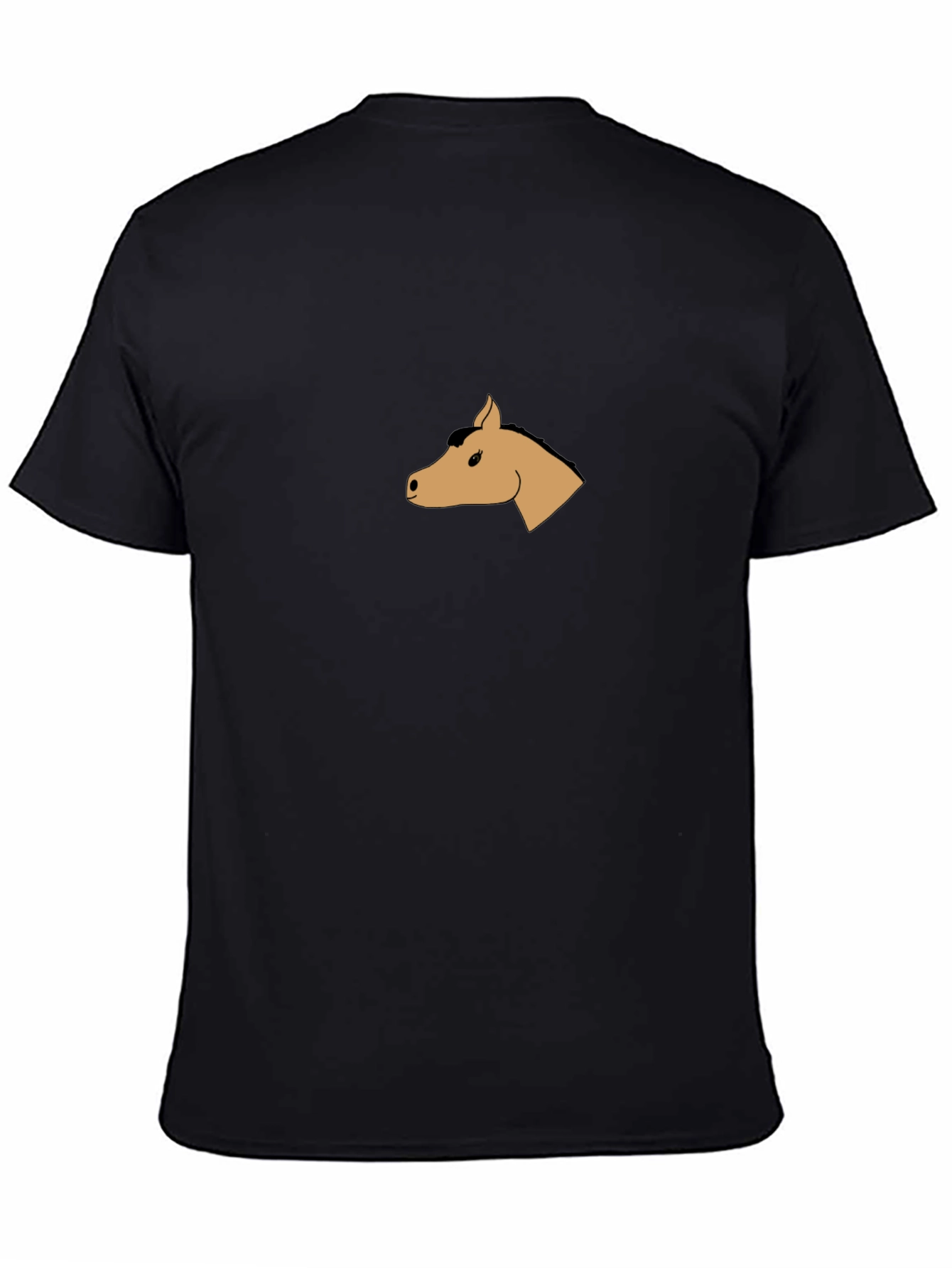 Black T-Shirt with Horse Graphic
