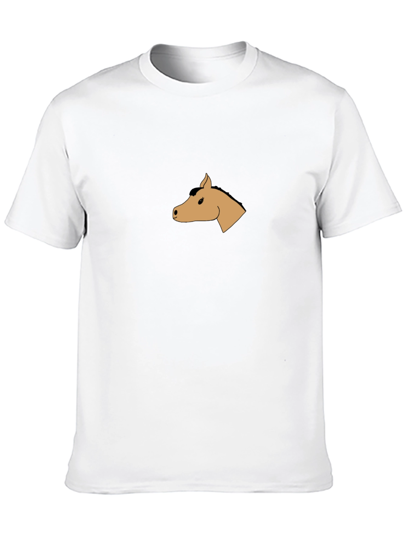 Black T-Shirt with Horse Graphic