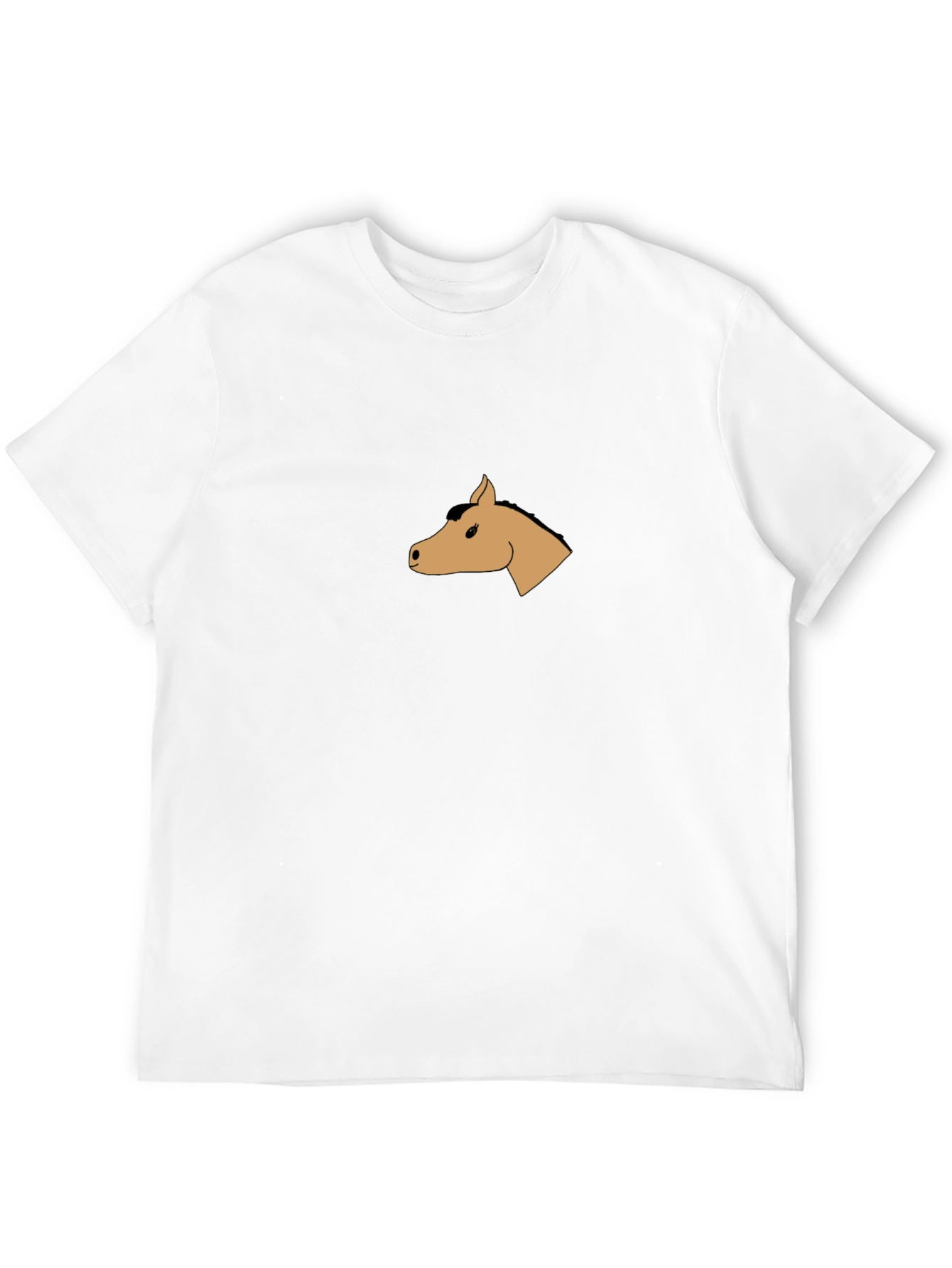 Black T-Shirt with Horse Graphic