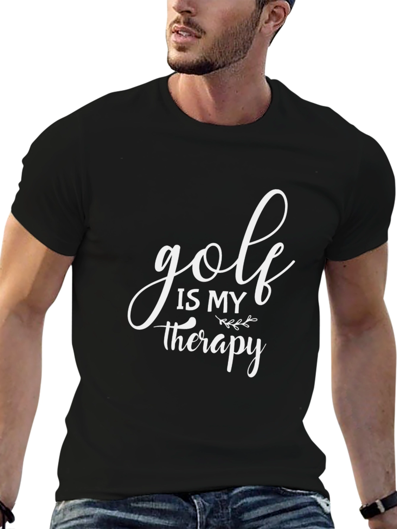 Golf is My Therapy Graphic Tee - Soft Cotton