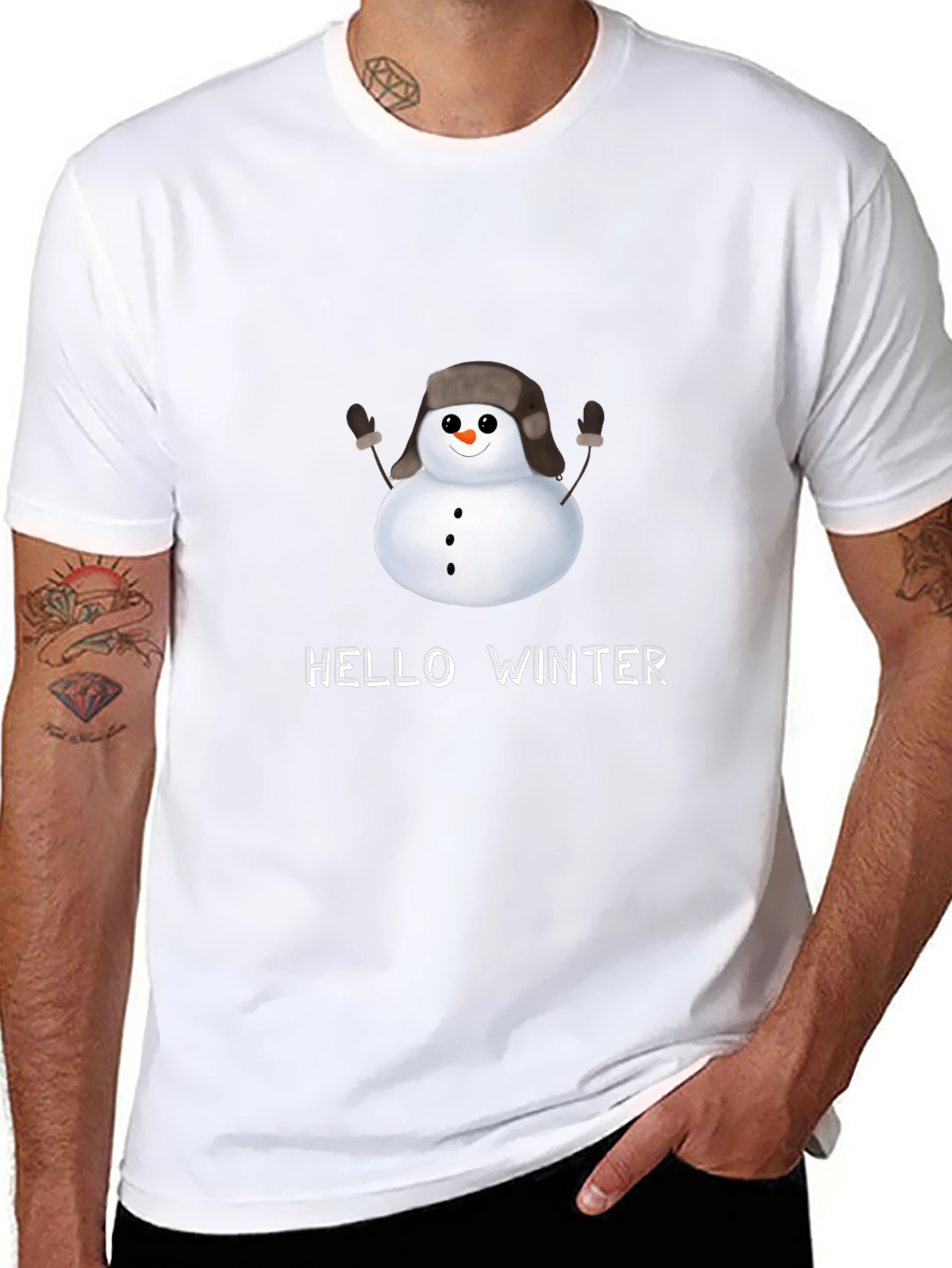 Hello Winter Snowman T-Shirt