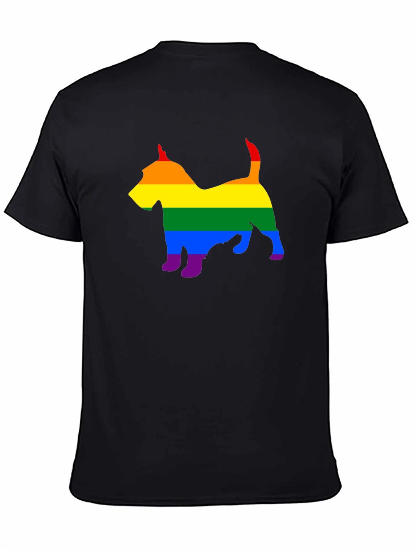 Rainbow Dog Silhouette Tee - Pride Apparel