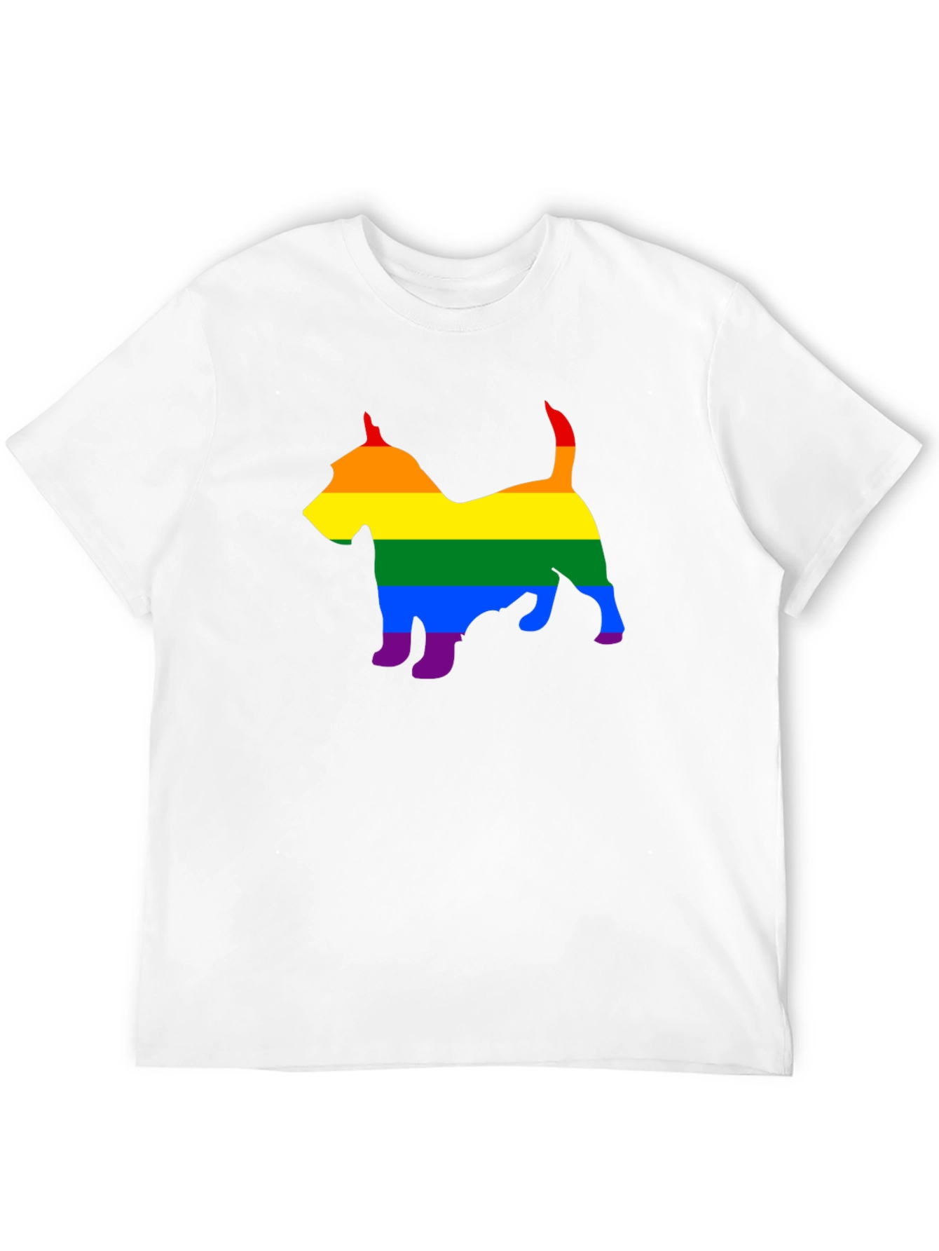Rainbow Dog Silhouette Tee - Pride Apparel