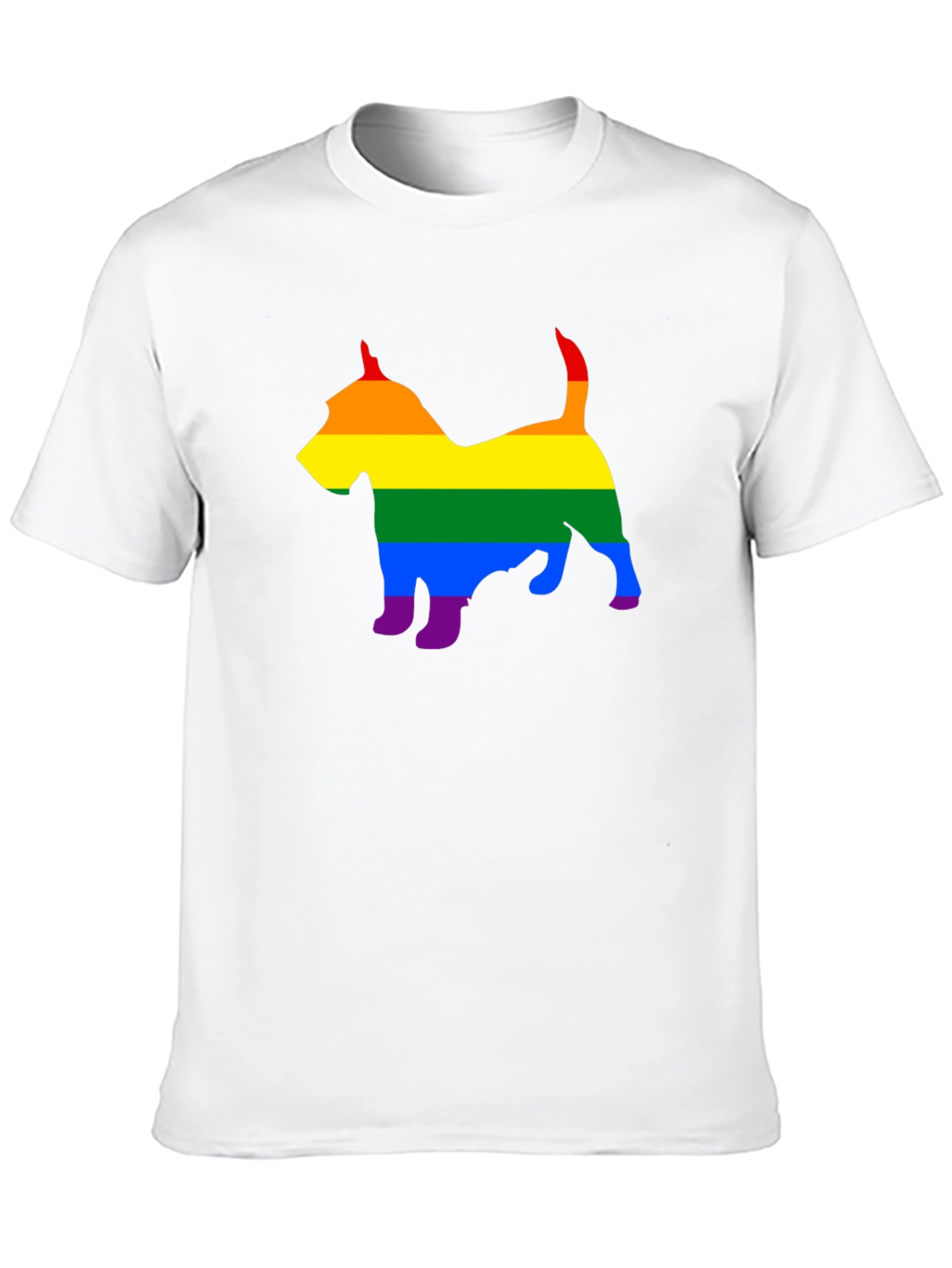 Rainbow Dog Silhouette Tee - Pride Apparel
