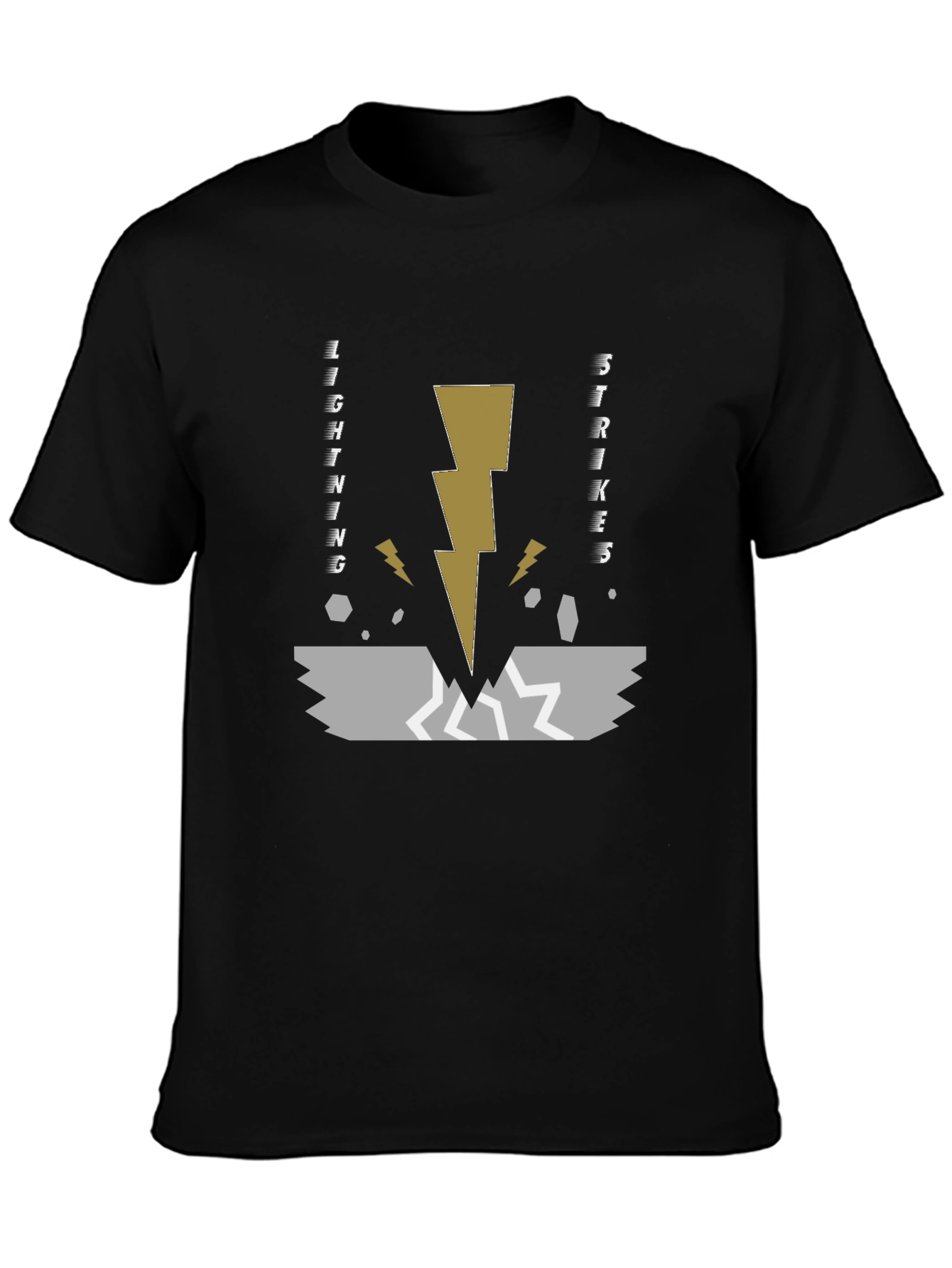 Lightning Strikes Graphic Tee - Black