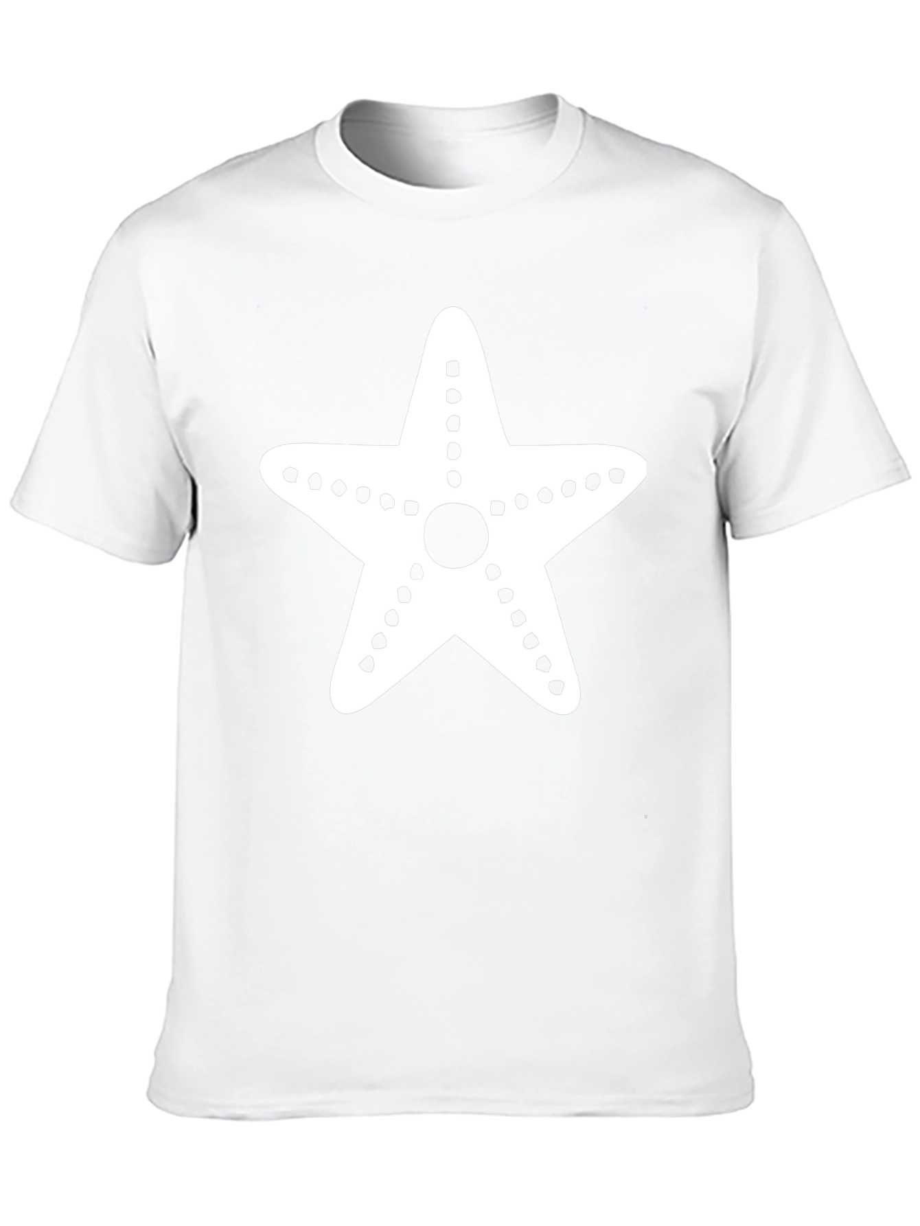 Starfish Graphic Tee - Black Cotton Casual T-Shirt