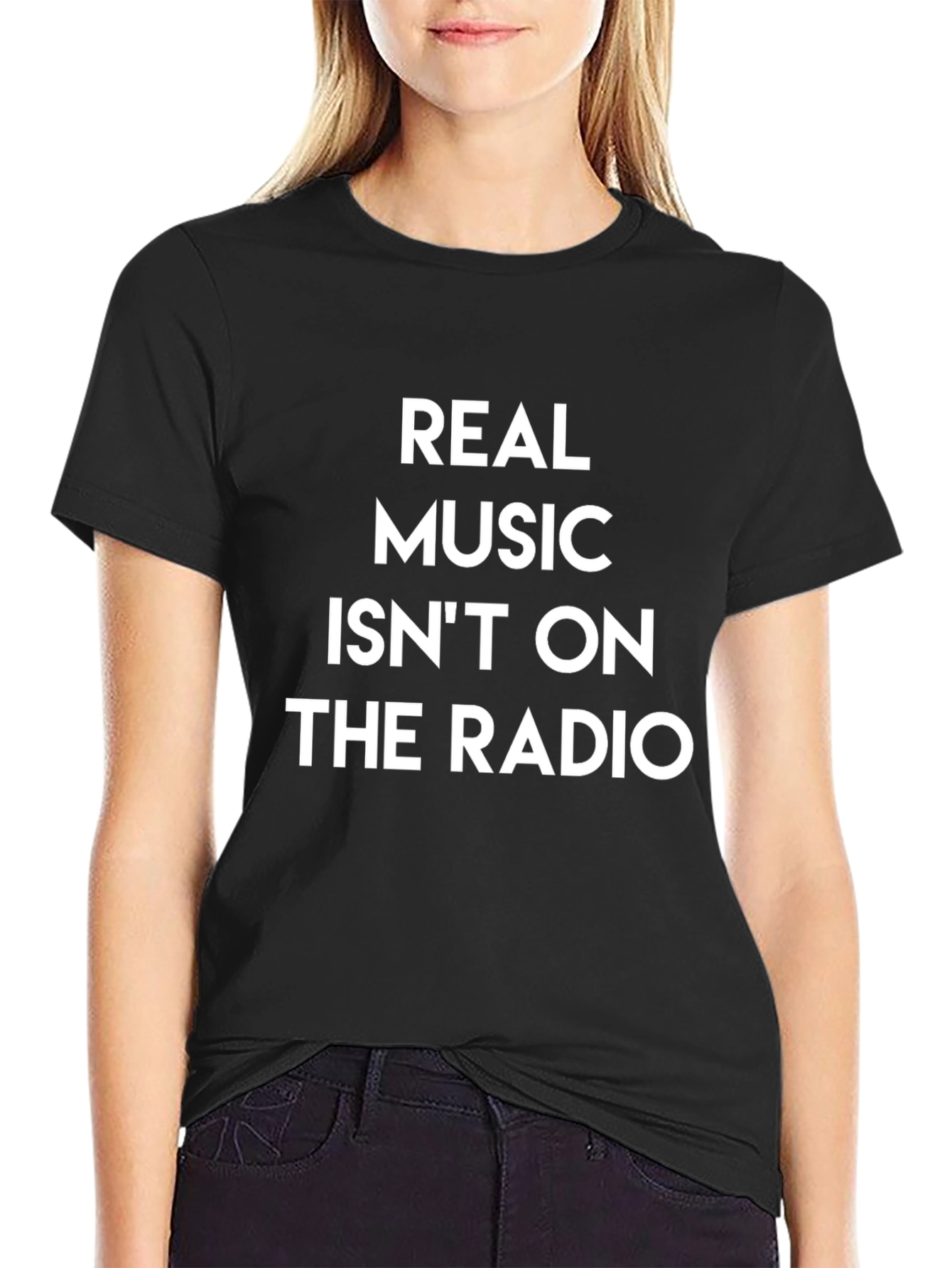 Real Music T-Shirt - Black Graphic Tee