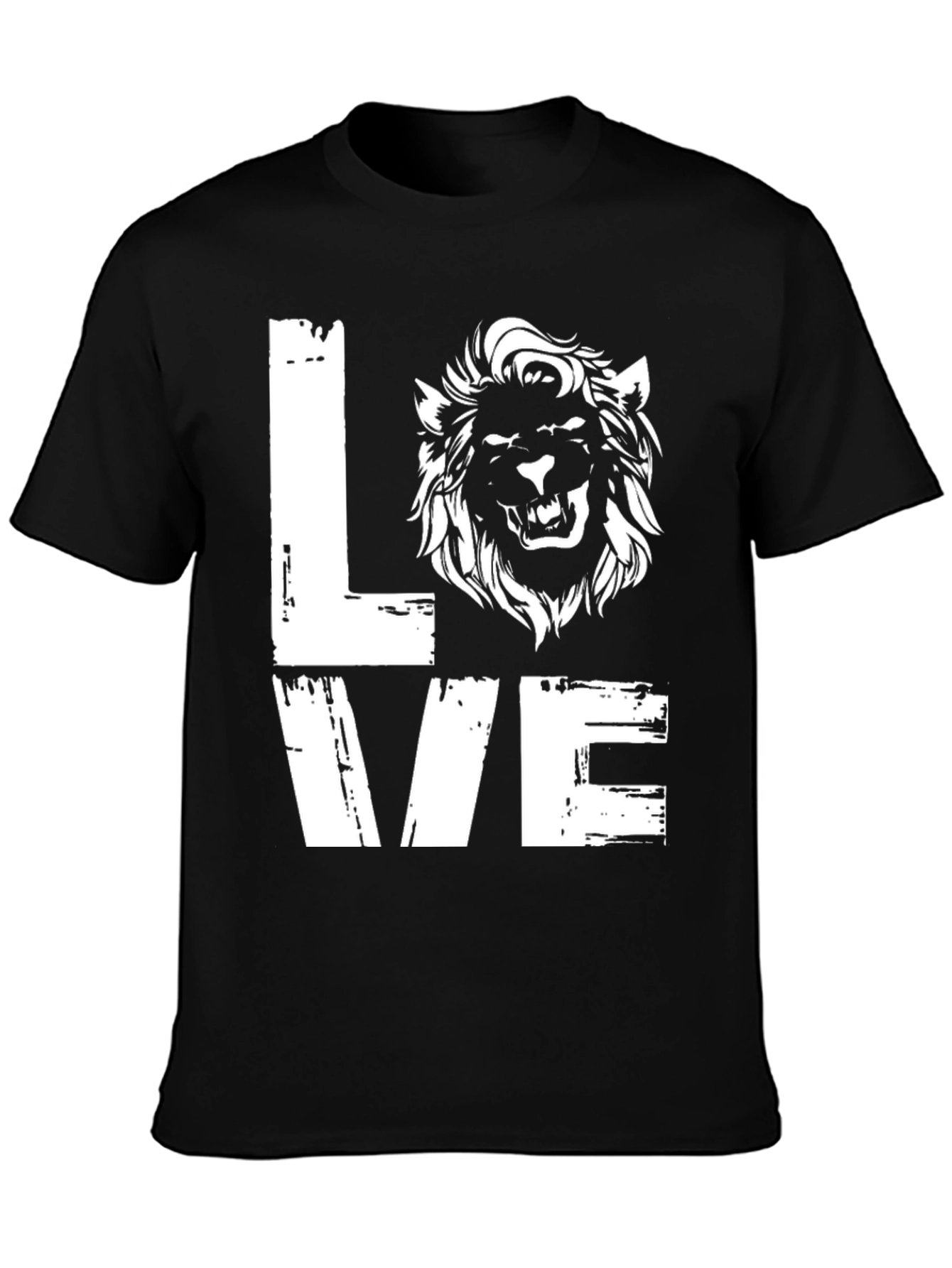 Love Lion Graphic Tee - Mens Black T-Shirt