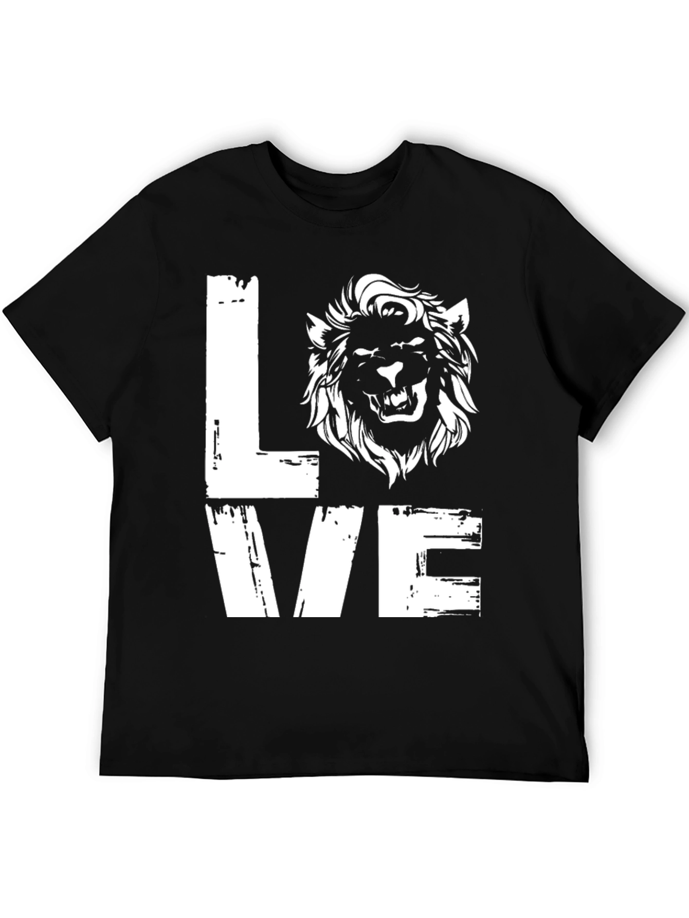 Love Lion Graphic Tee - Mens Black T-Shirt