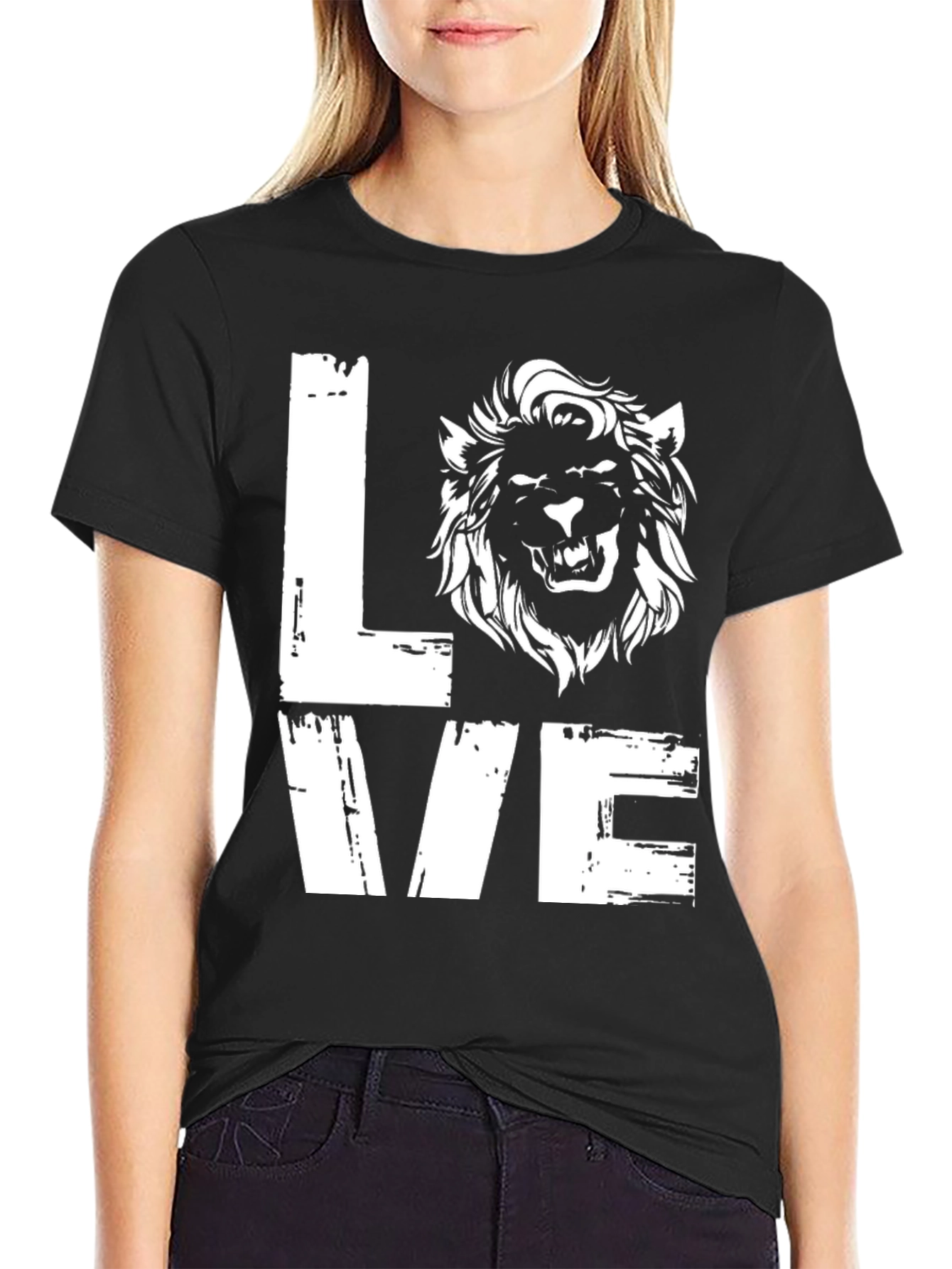 Love Lion Graphic Tee - Mens Black T-Shirt
