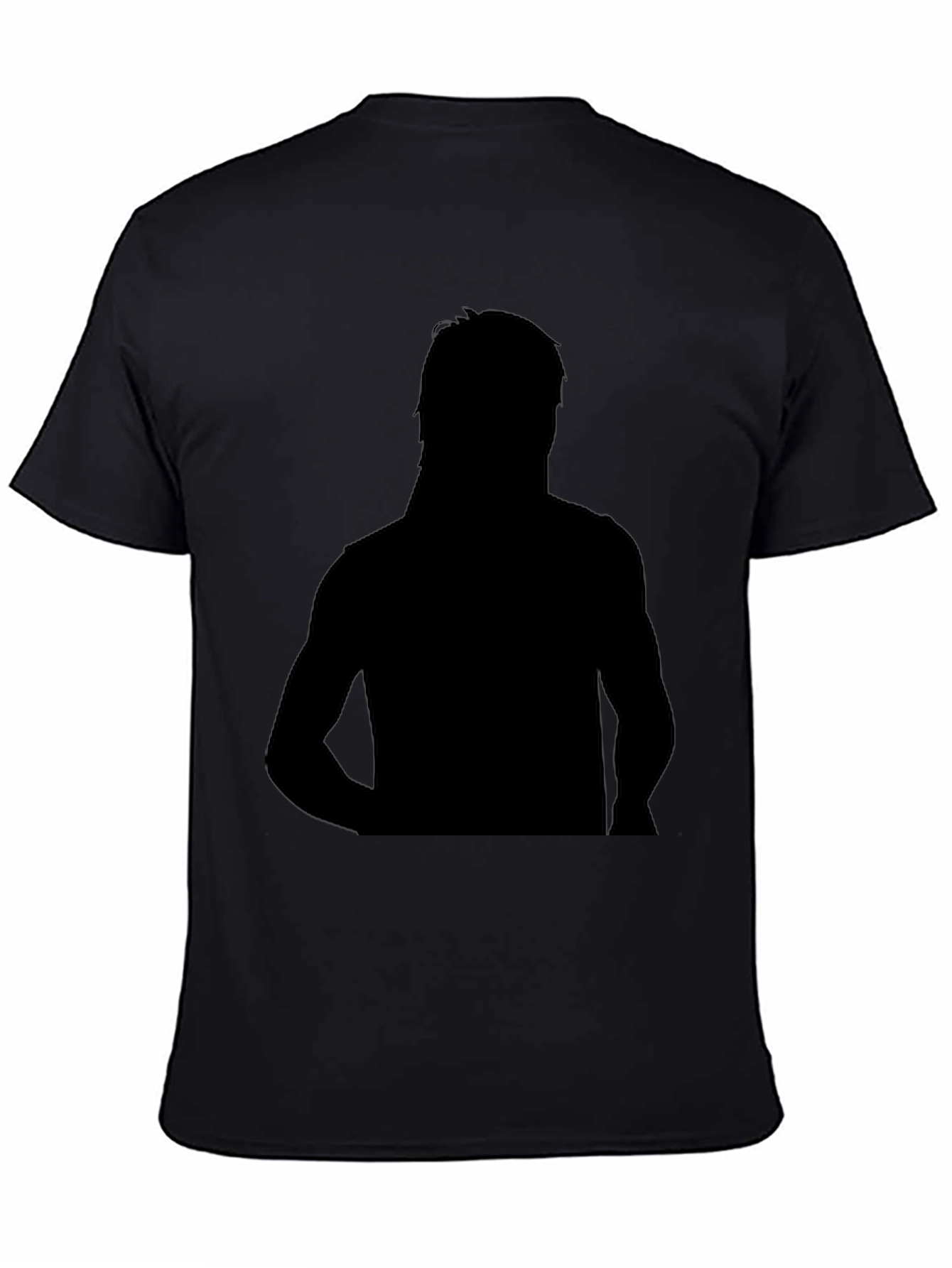 Silhouette Graphic Tee - Soft Black Cotton