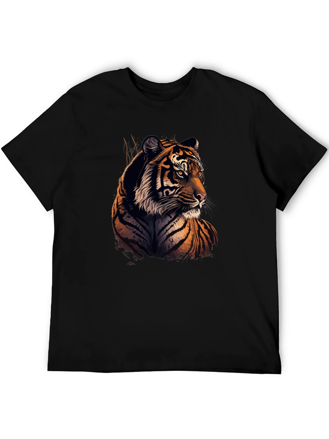 Black Tiger Graphic T-Shirt - Stylish Animal Print Tee