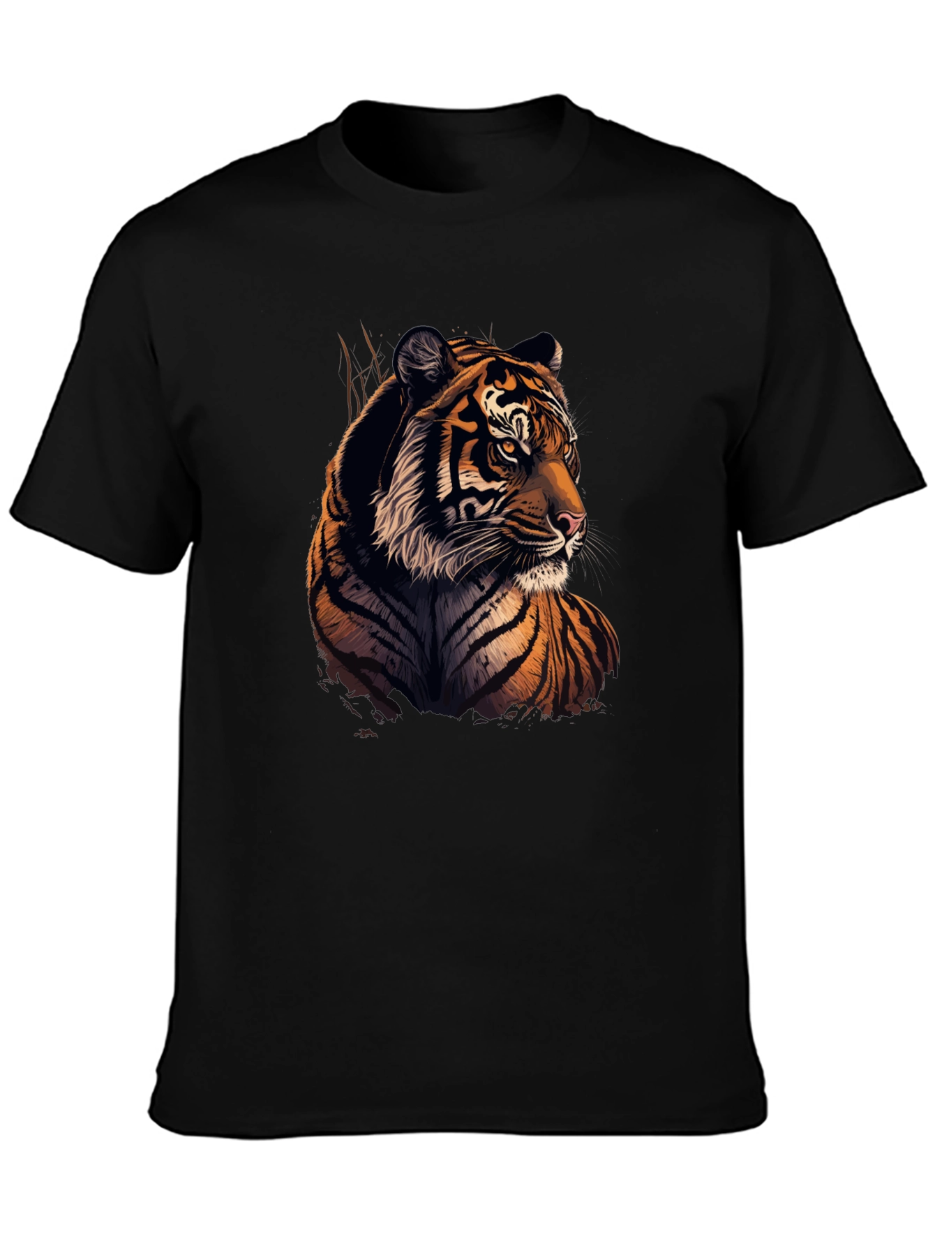 Black Tiger Graphic T-Shirt - Stylish Animal Print Tee