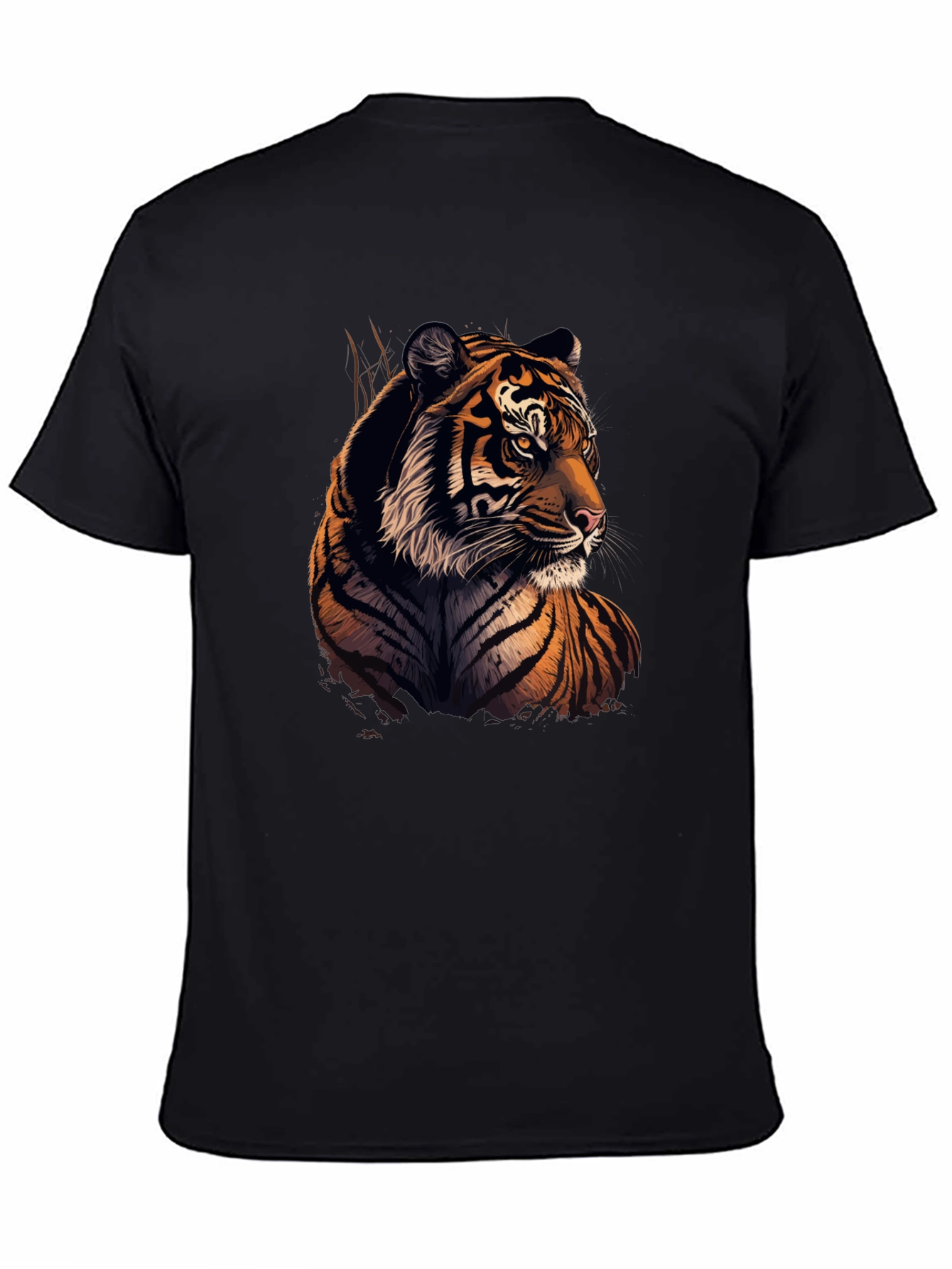 Black Tiger Graphic T-Shirt - Stylish Animal Print Tee