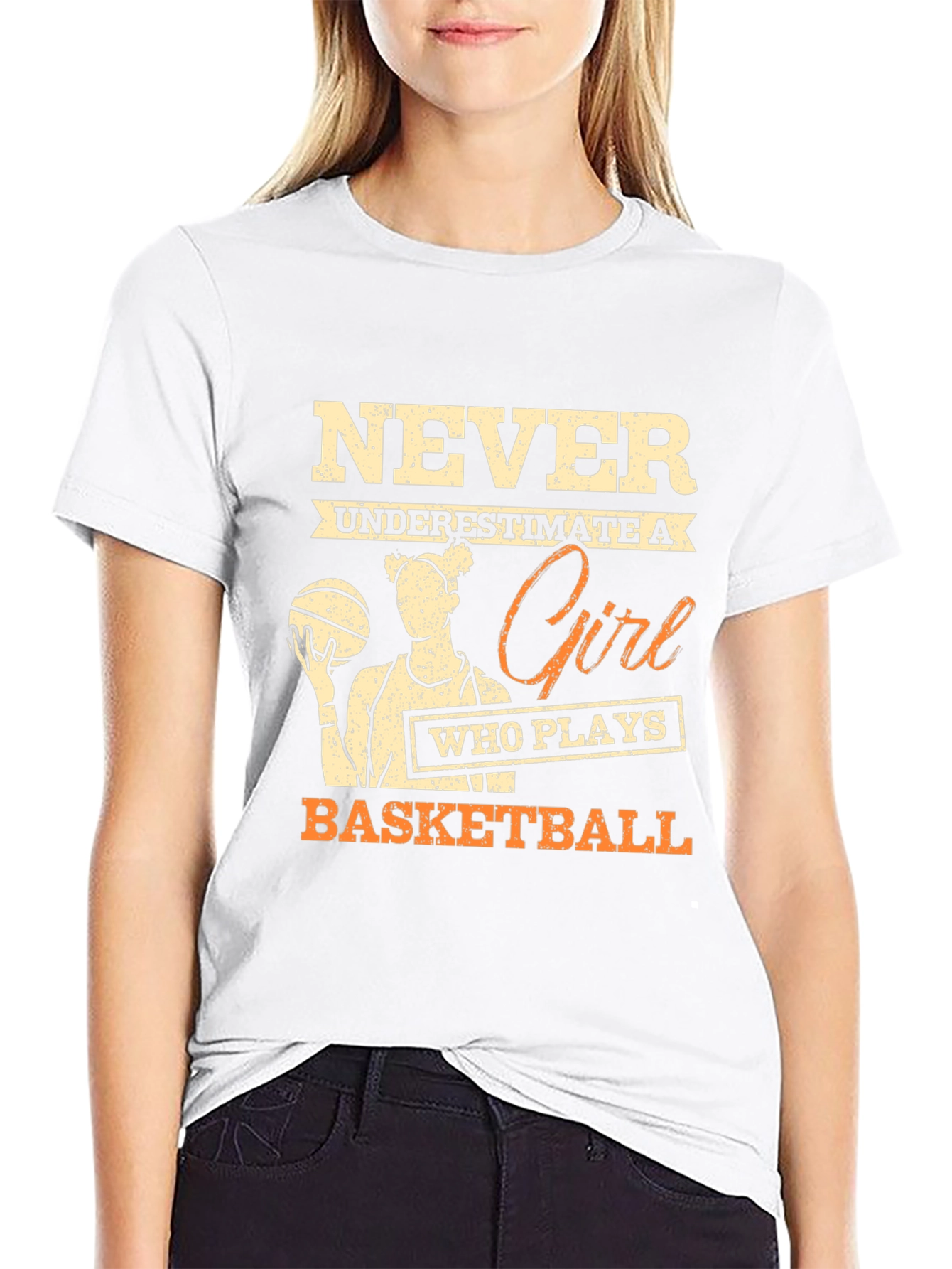 Never Underestimate Basketball Girl T-Shirt