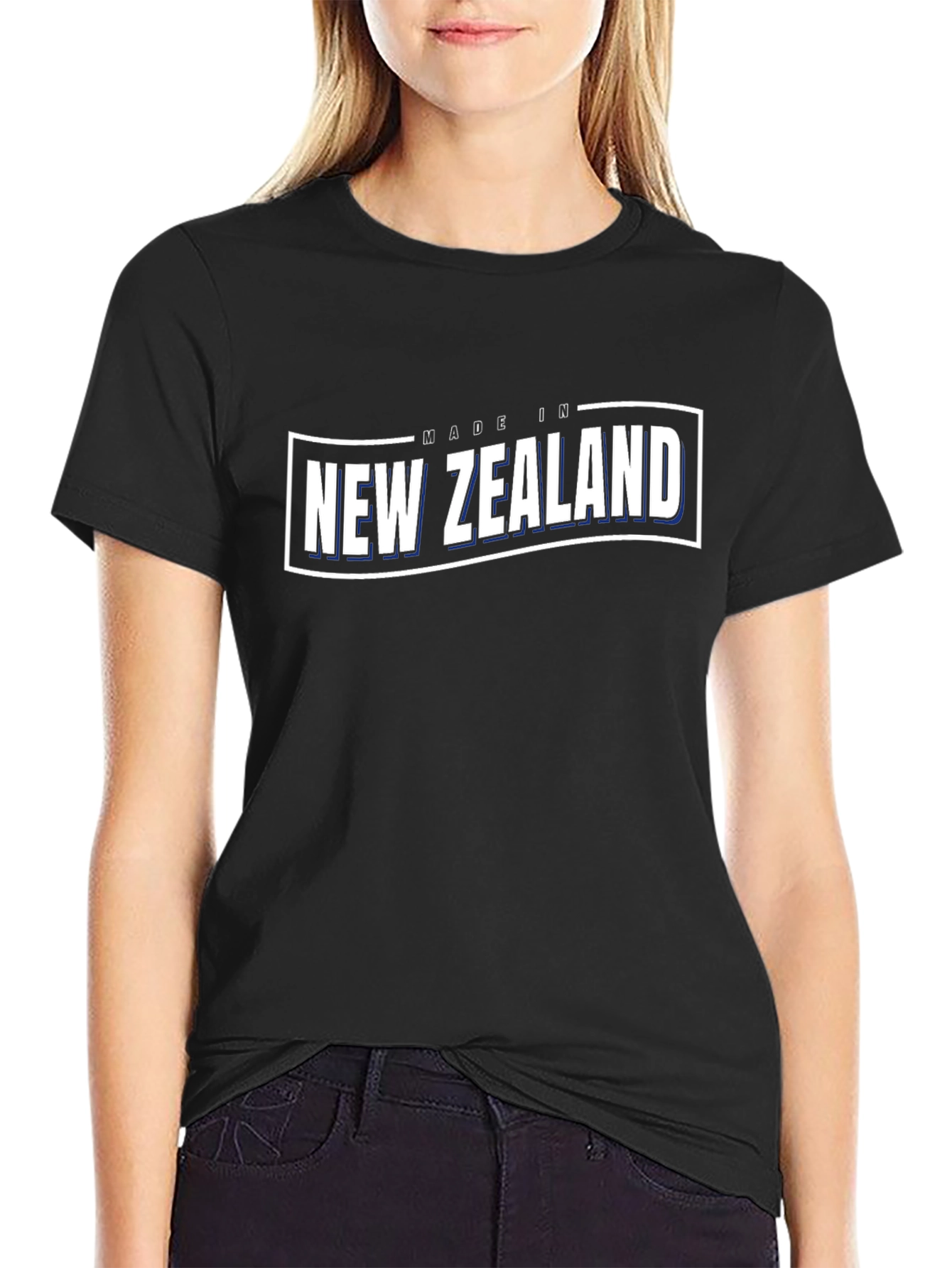 Made in New Zealand Black Graphic T-Shirt