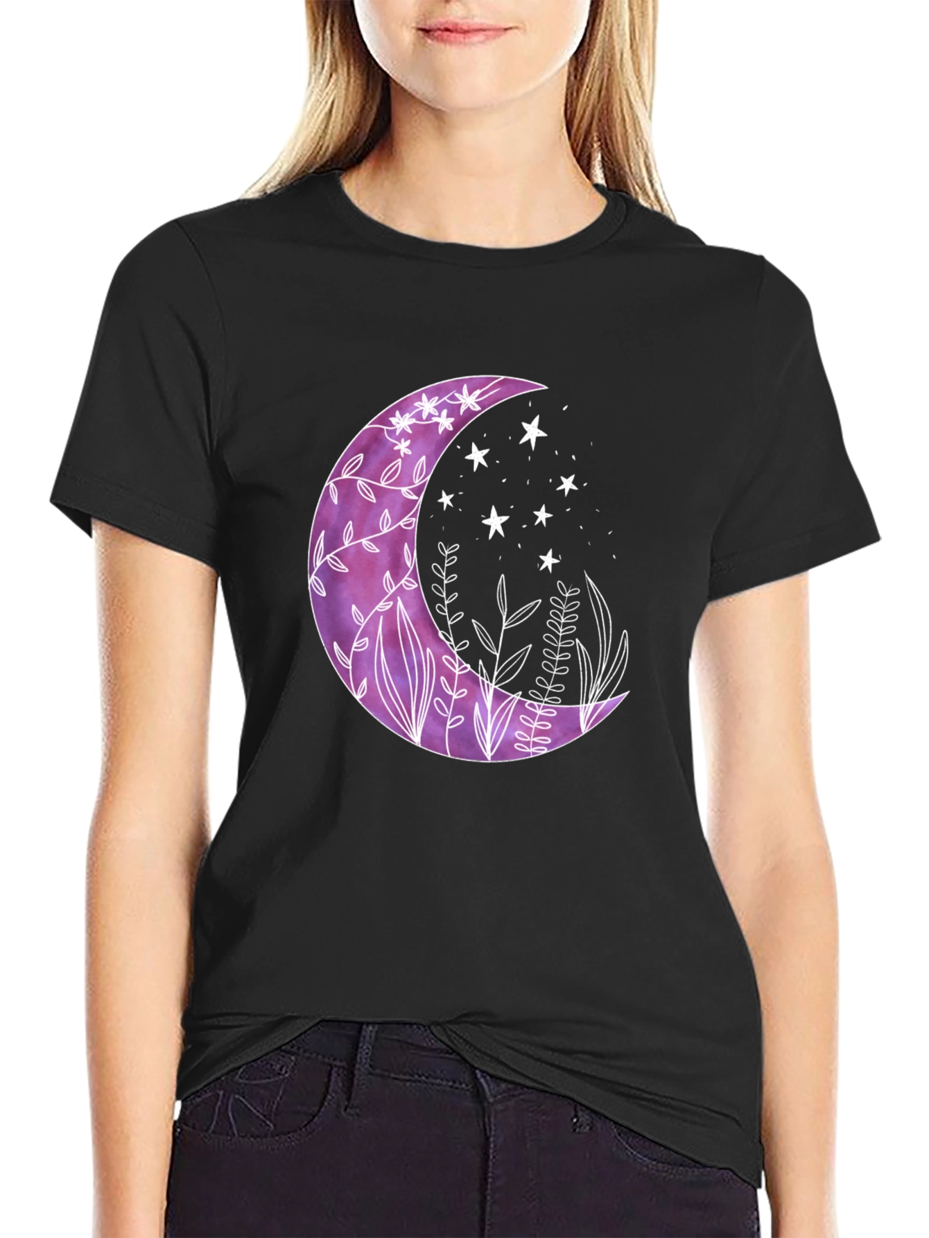 Purple Moon & Stars Graphic Tee