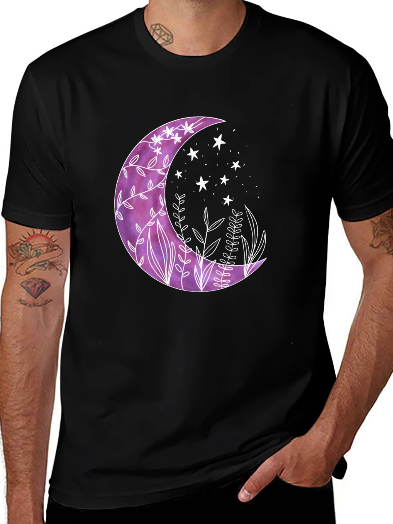 Purple Moon & Stars Graphic Tee