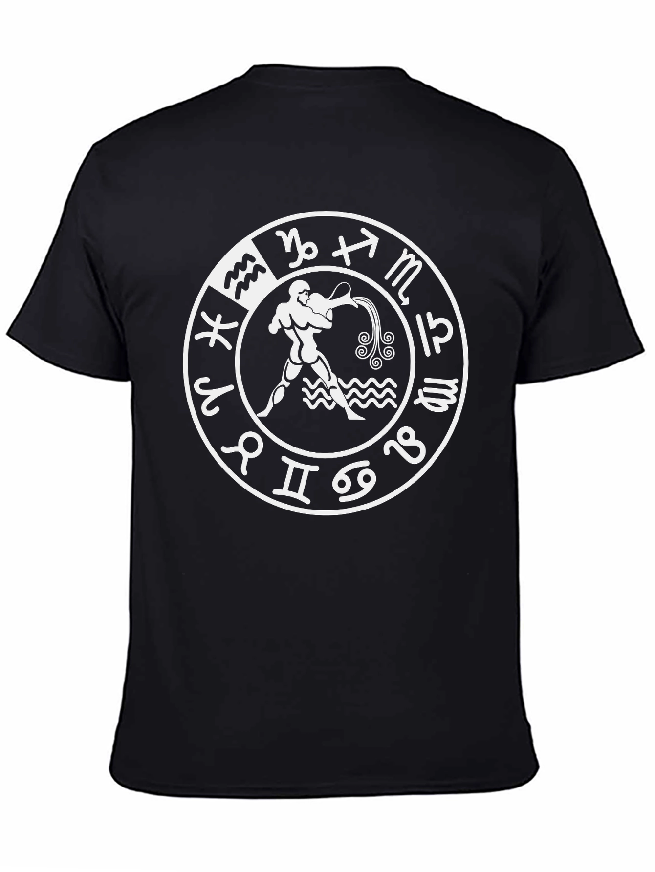 Aquarius Zodiac Black T-Shirt