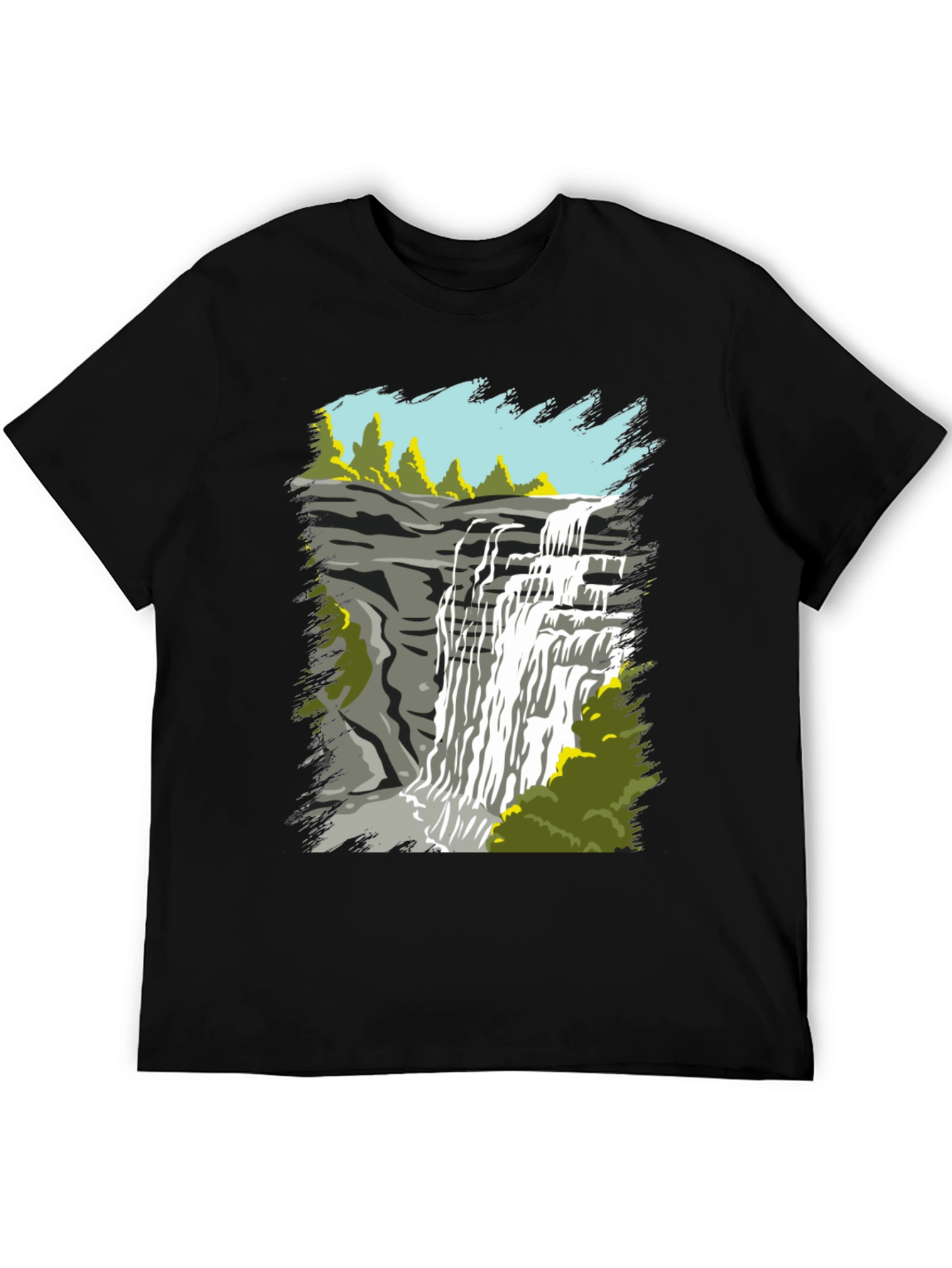 Waterfall Graphic Tee - Nature Lovers T-Shirt
