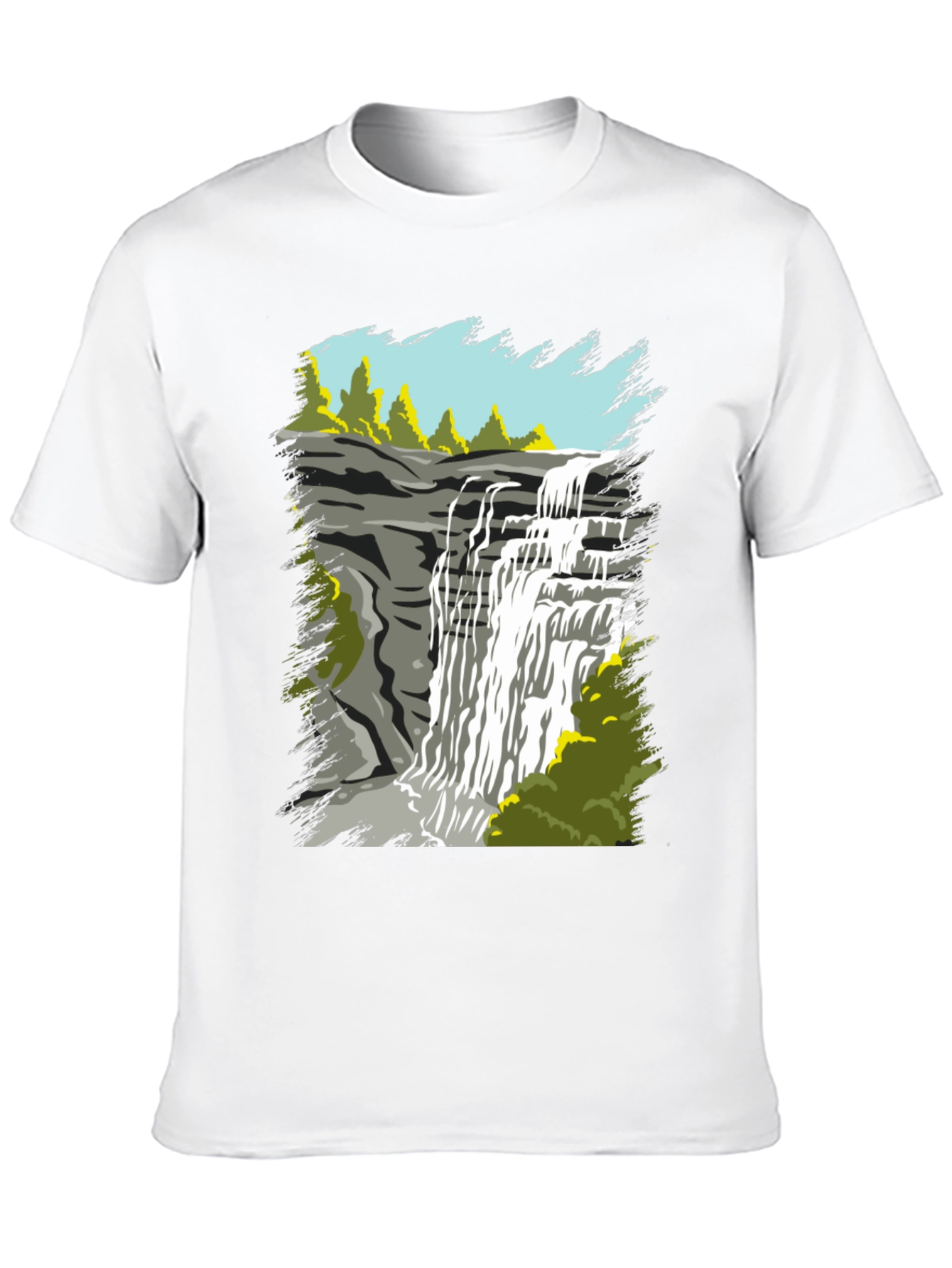 Waterfall Graphic Tee - Nature Lovers T-Shirt
