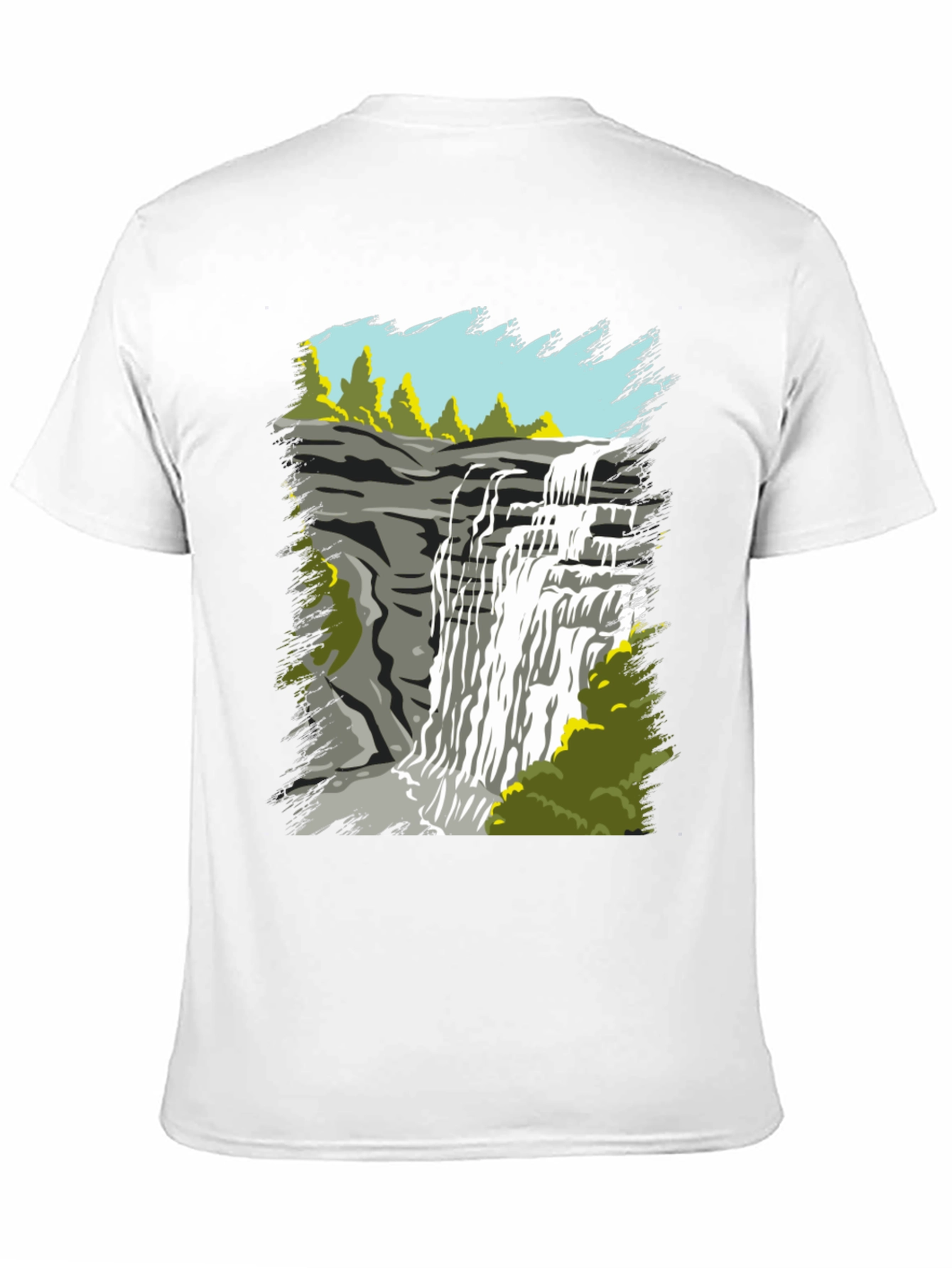 Waterfall Graphic Tee - Nature Lovers T-Shirt