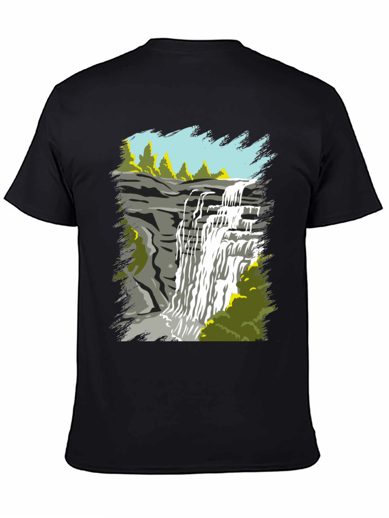 Waterfall Graphic Tee - Nature Lovers T-Shirt