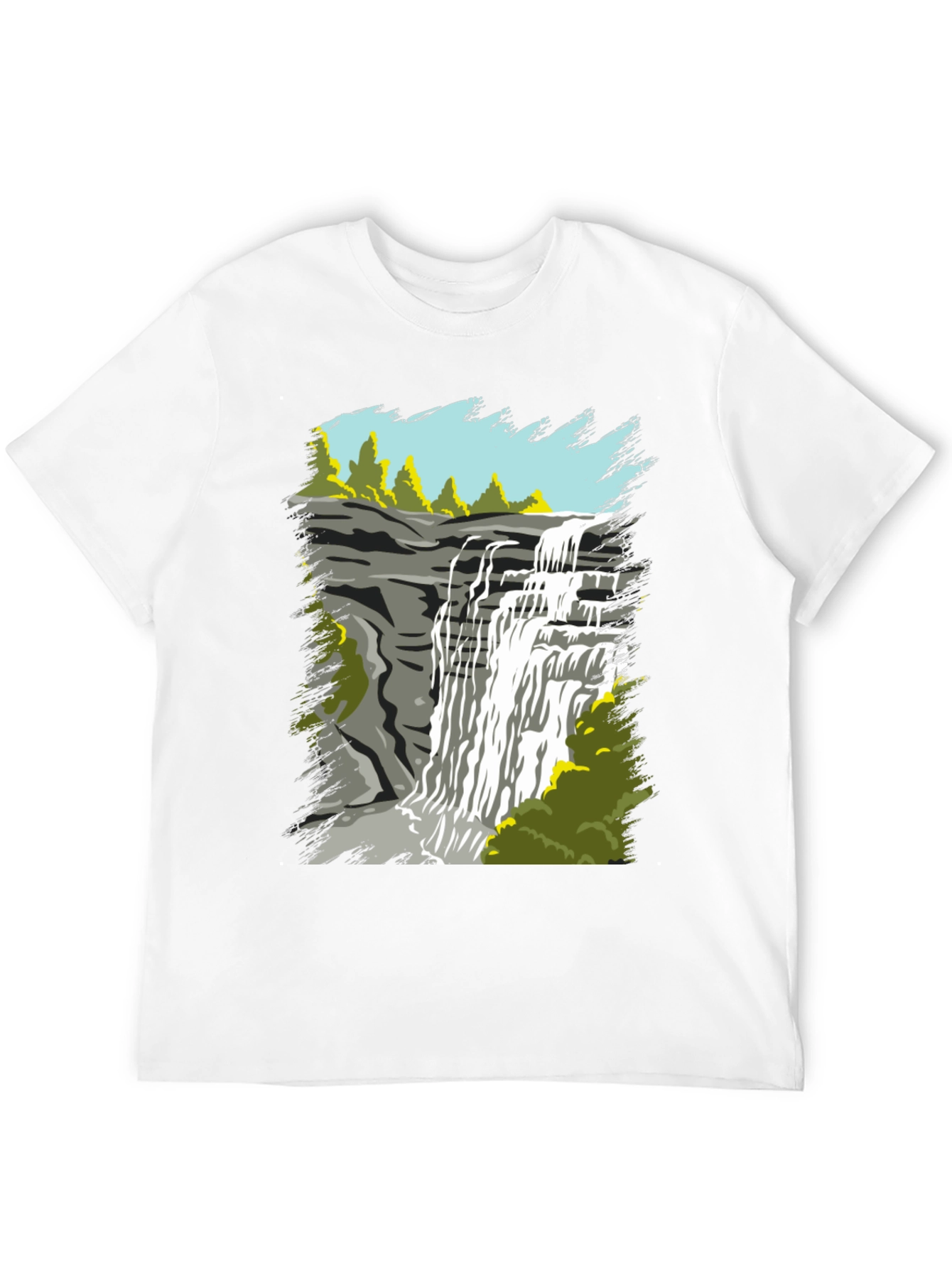 Waterfall Graphic Tee - Nature Lovers T-Shirt