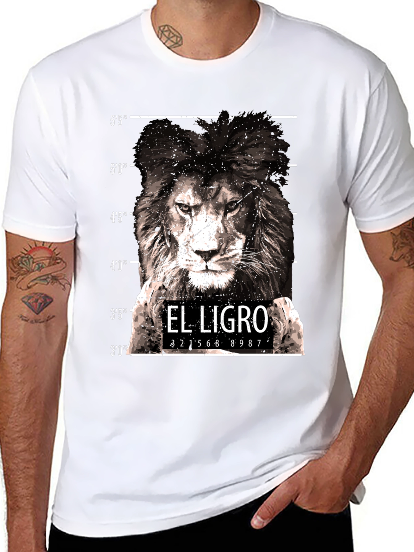 El Ligro Lion Mugshot Graphic Tee