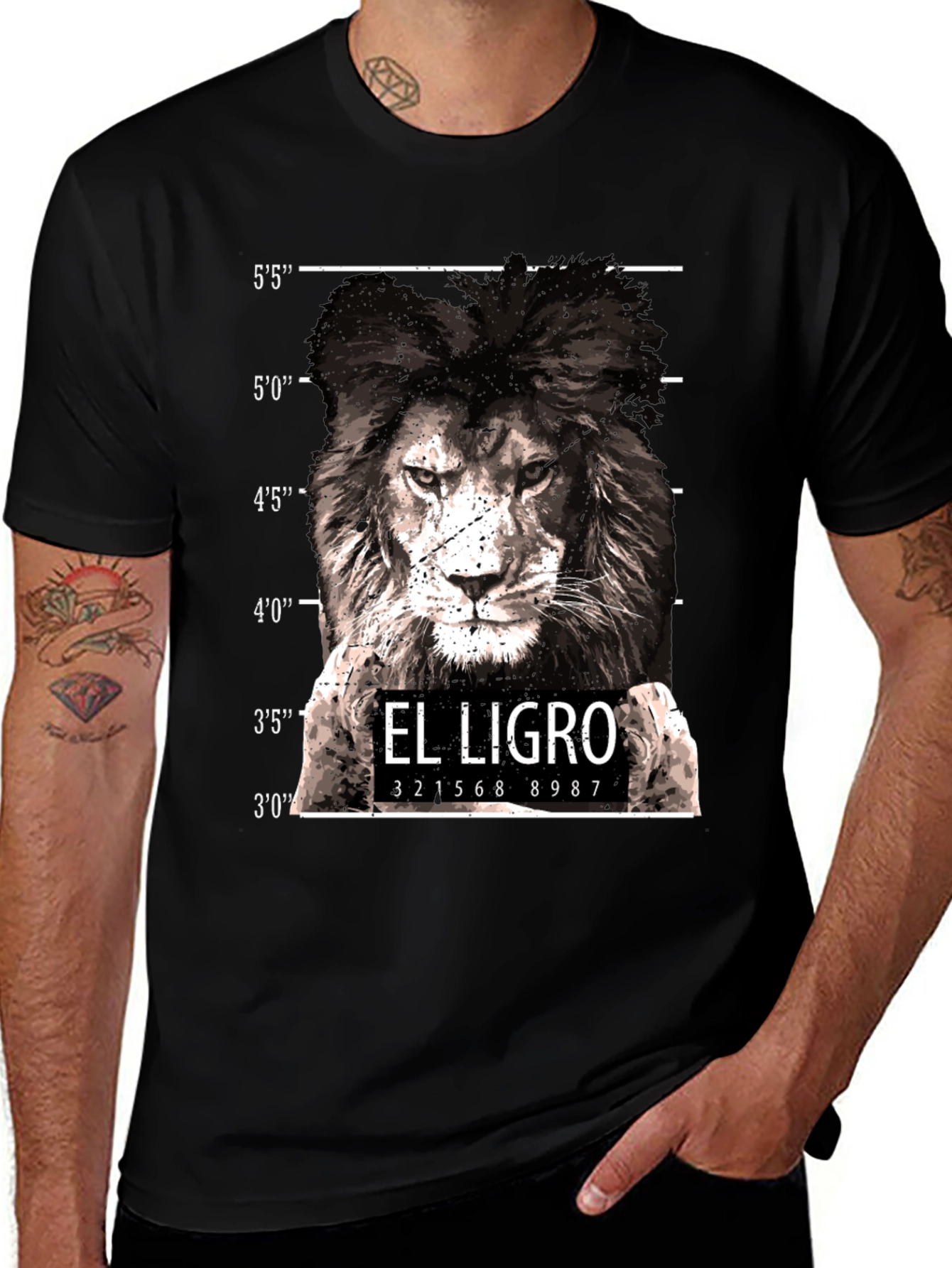 El Ligro Lion Mugshot Graphic Tee