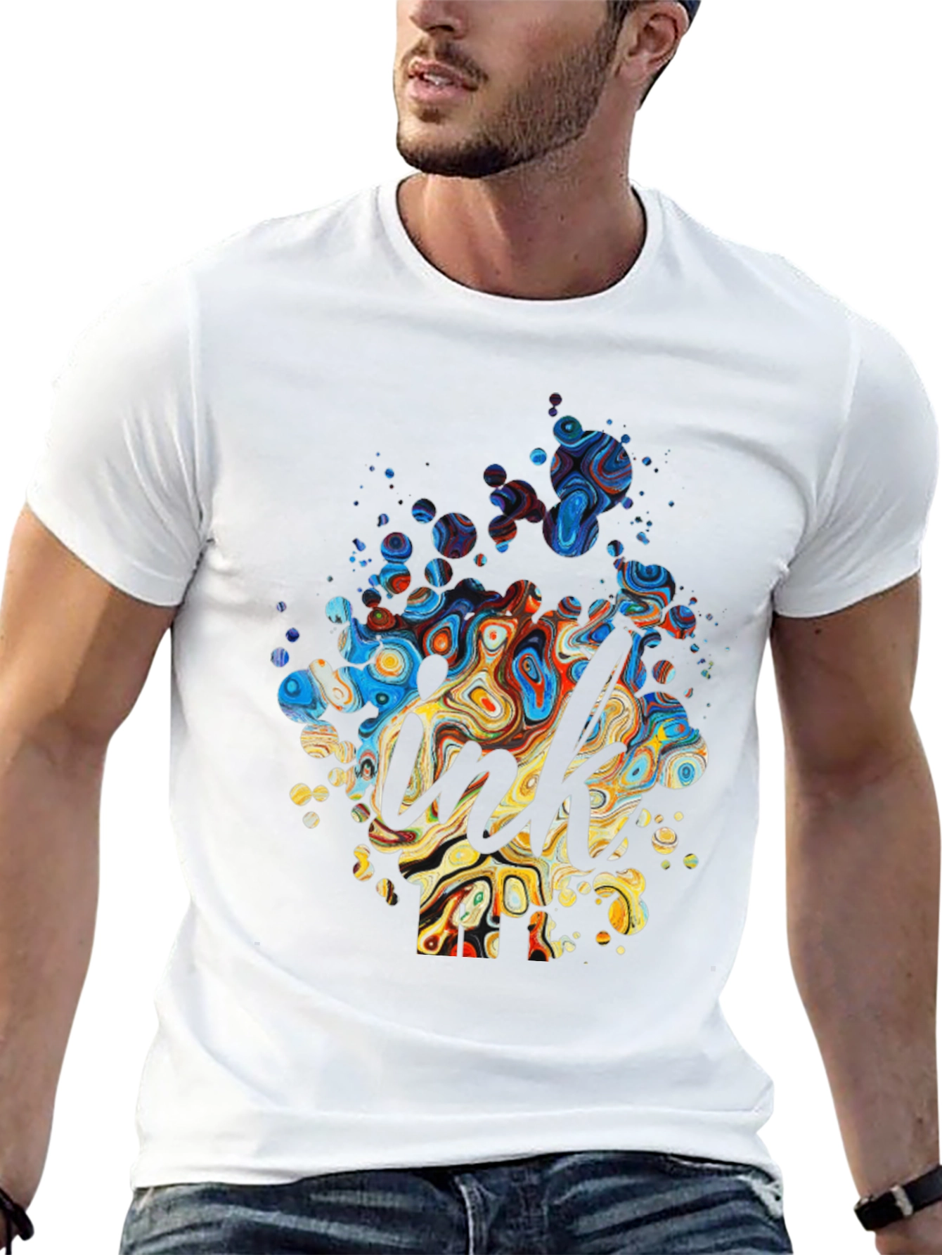 Ink Splash T-Shirt - Stylish Mens Tee