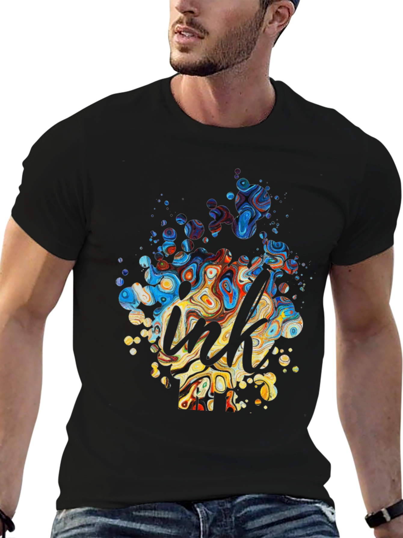 Ink Splash T-Shirt - Stylish Mens Tee