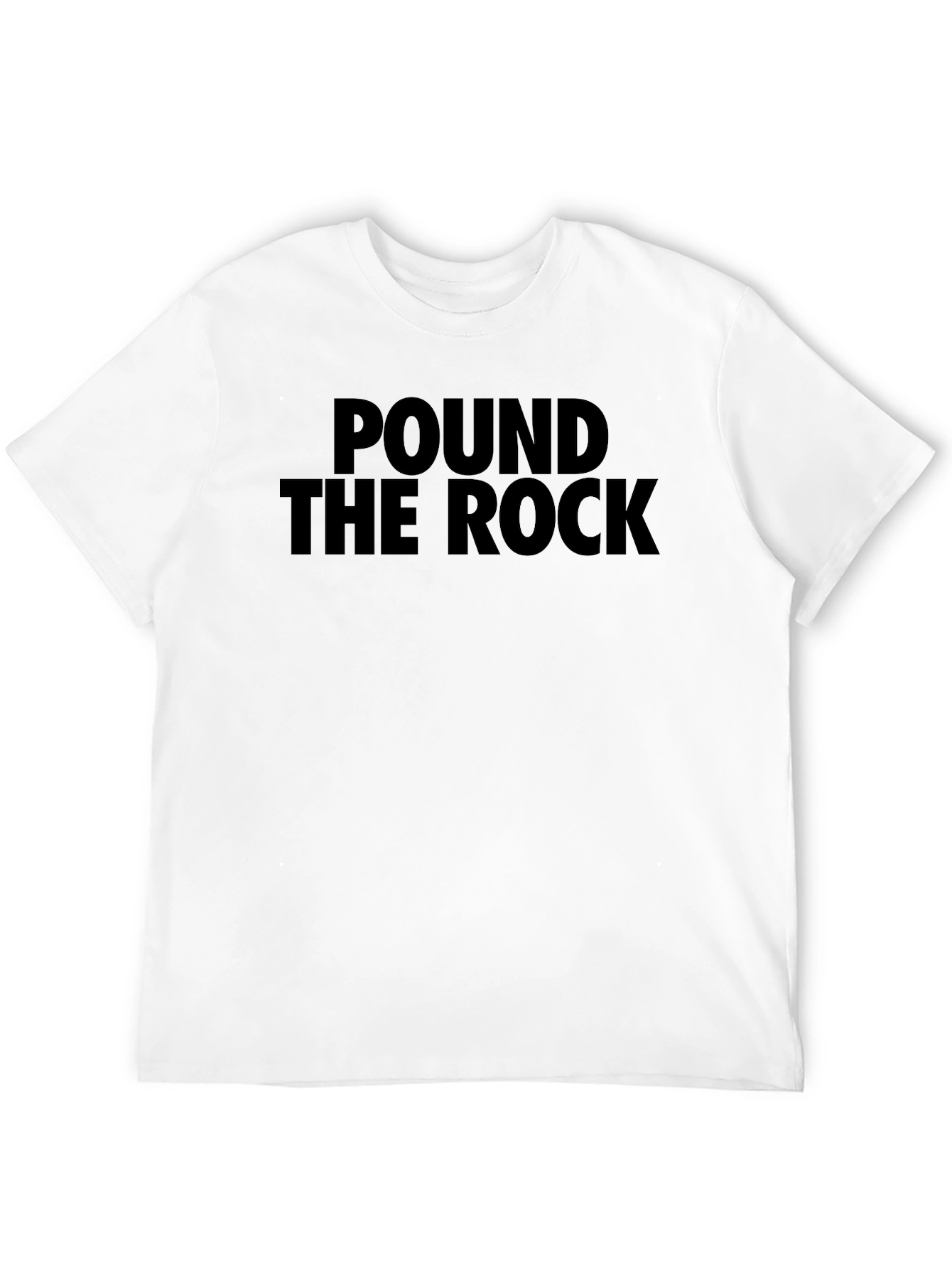 Pound The Rock Graphic Tee - Black Cotton T-Shirt