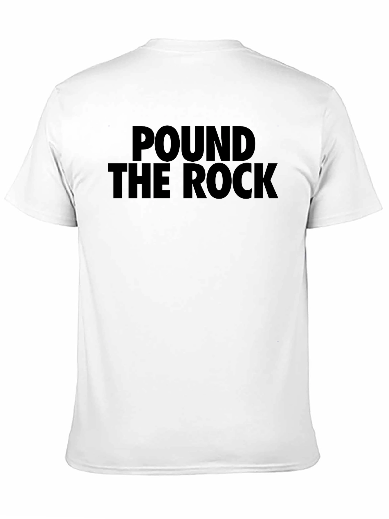Pound The Rock Graphic Tee - Black Cotton T-Shirt